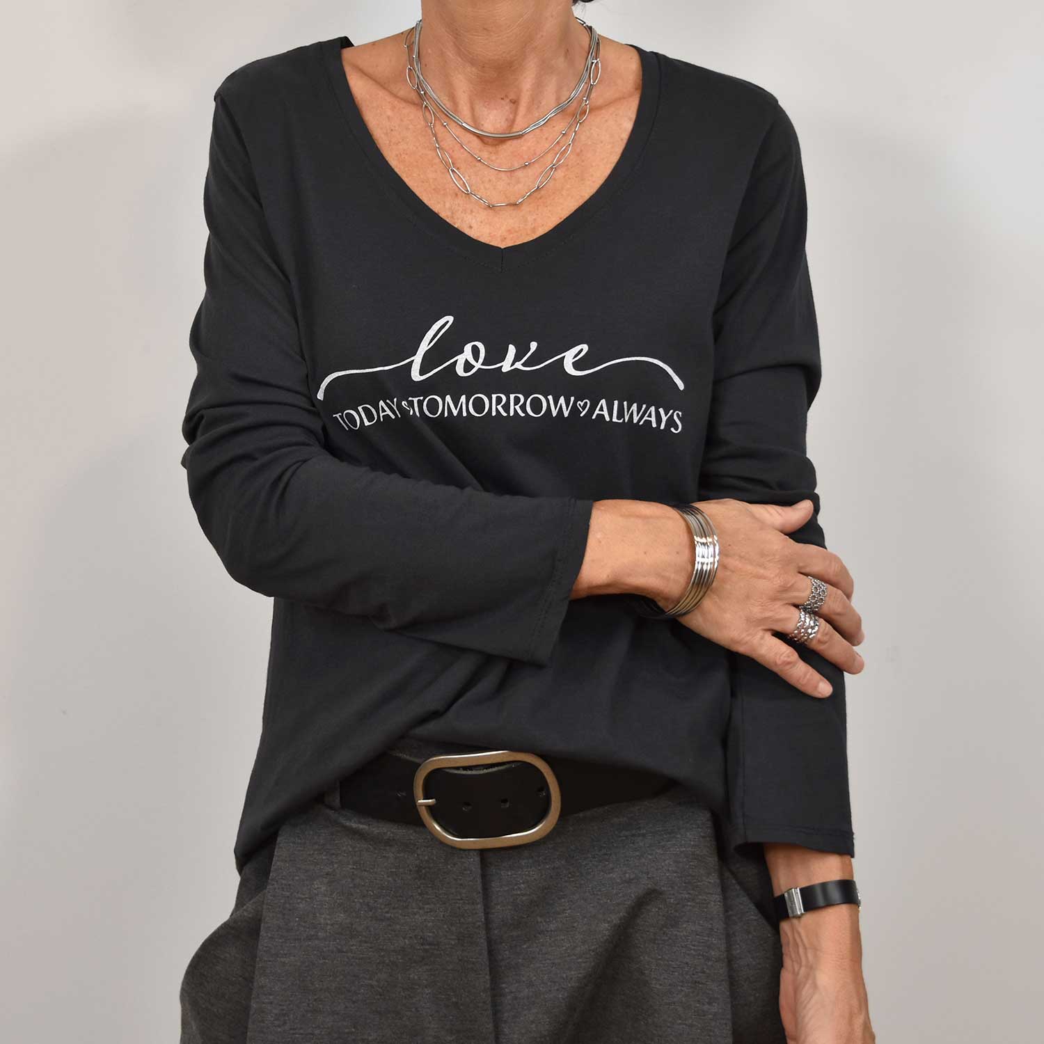 T-shirt Love gris