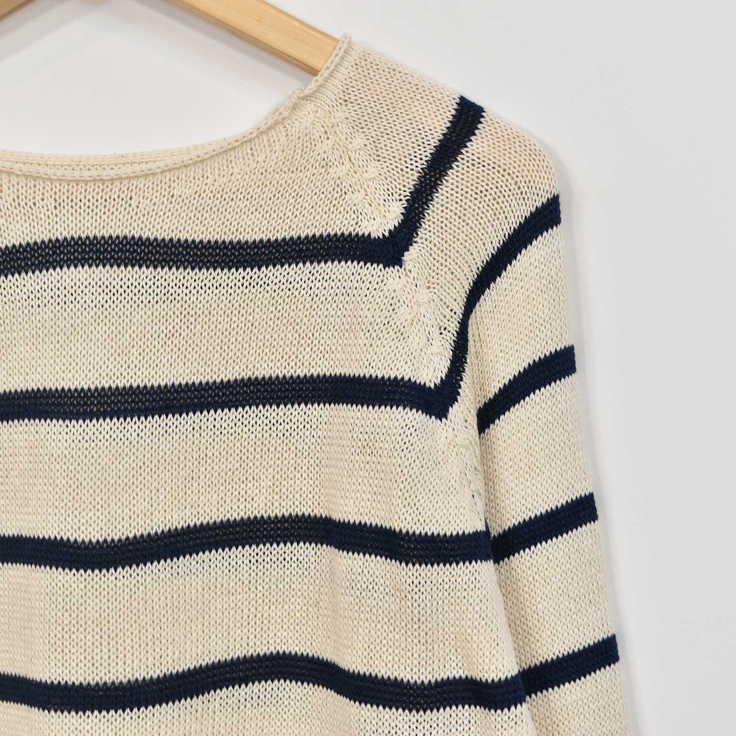 Beige navy sweater