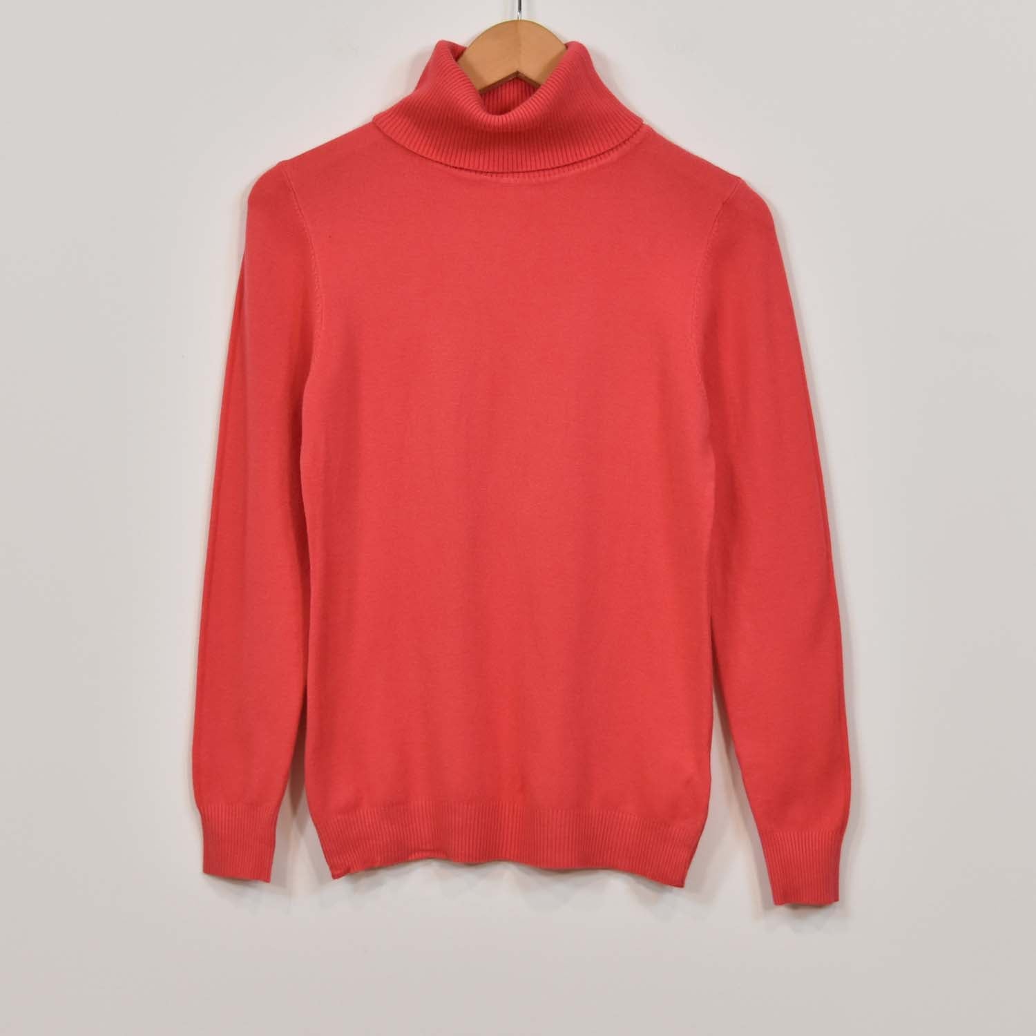 Coral turtleneck on sale