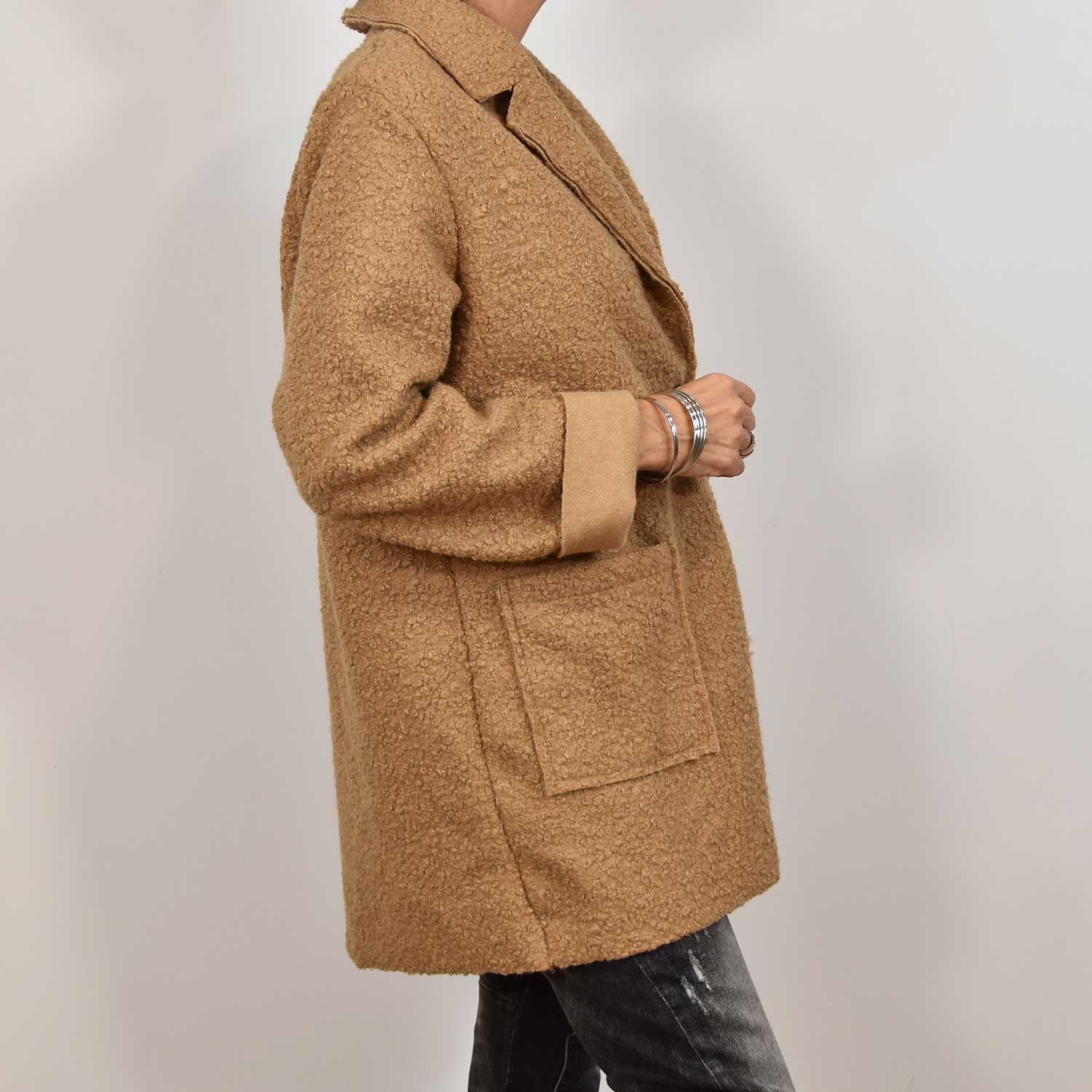 Brown lamb coat