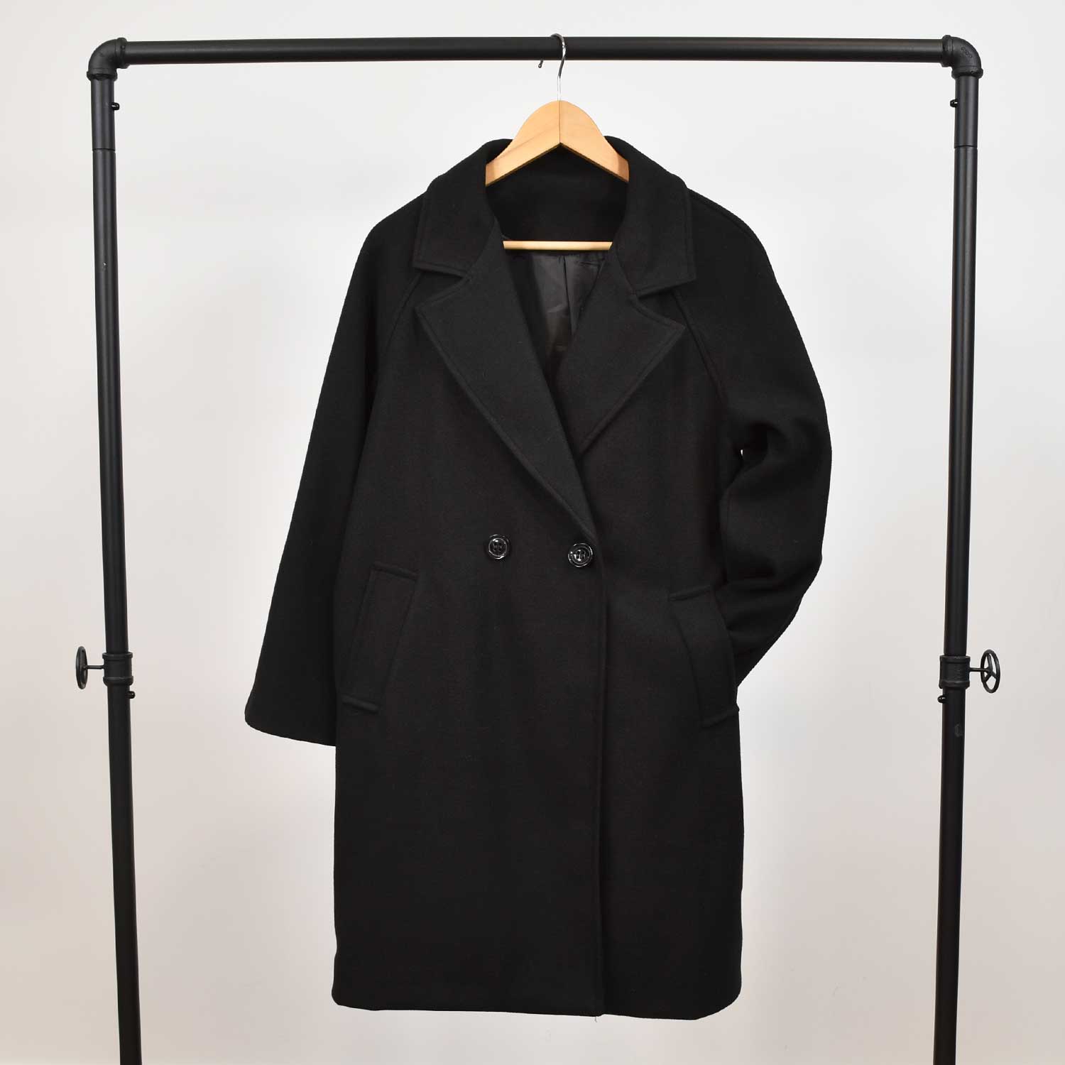 Manteau croisé noir