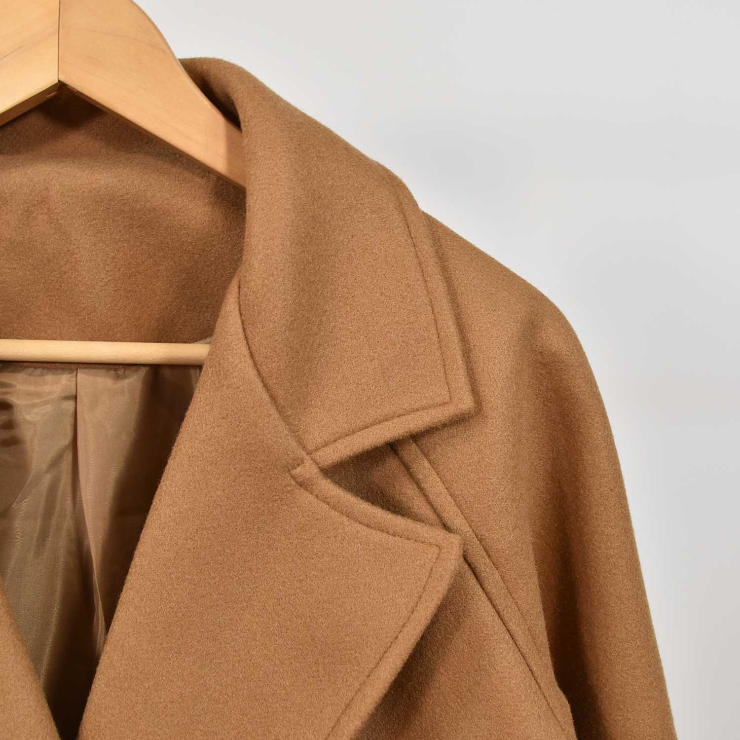 Manteau croisé camel