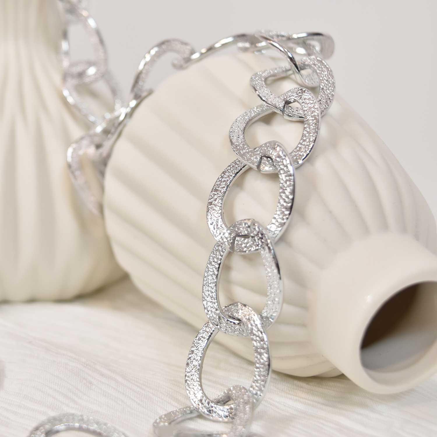 Silver flat Link Chain