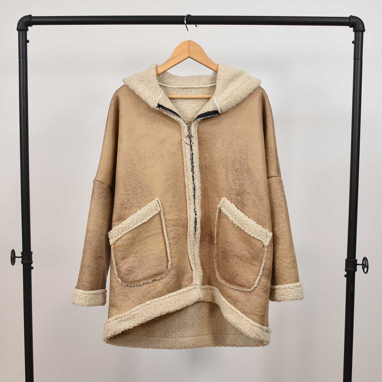 veste lamb beige