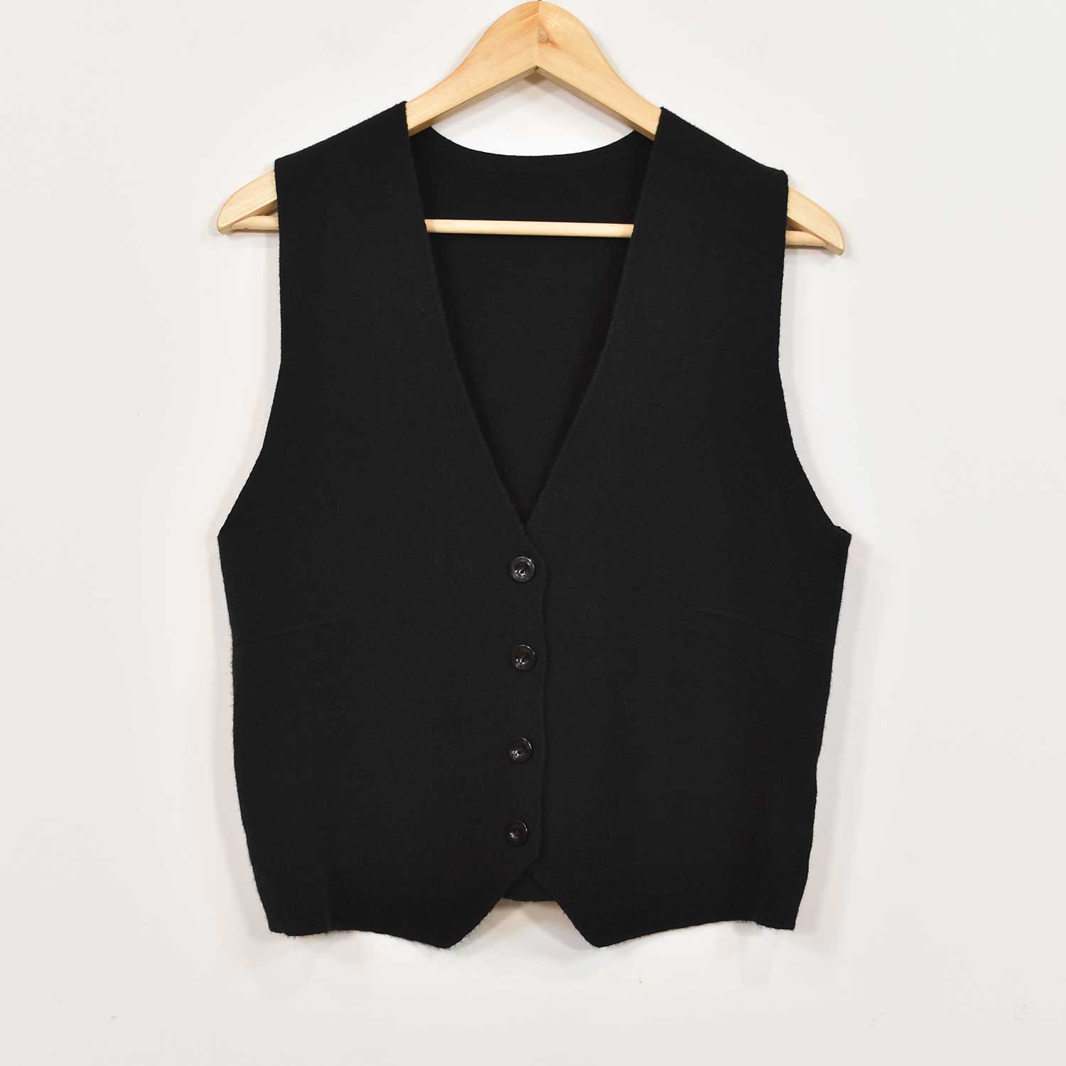 Black knit vest