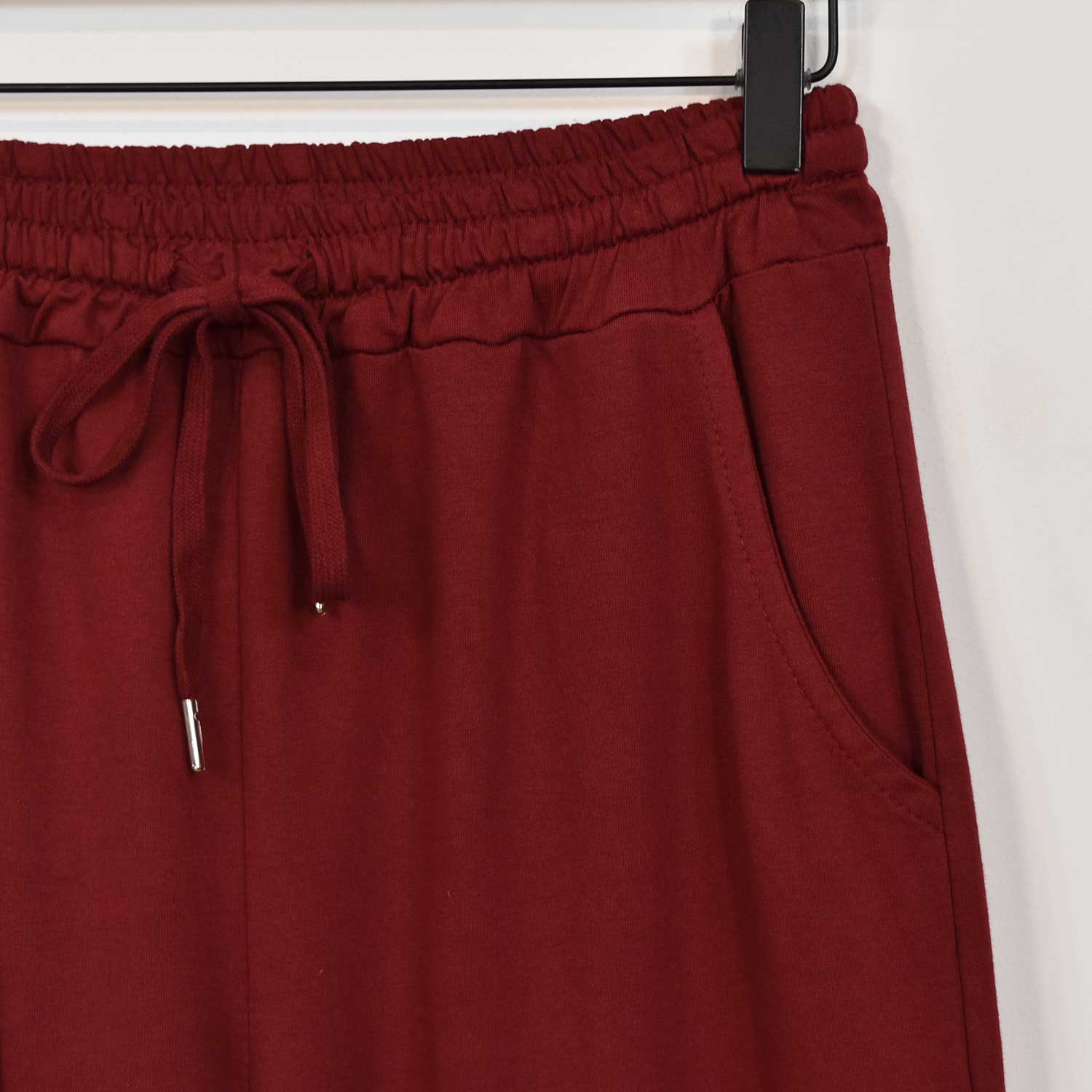 Burgundy Wide leg joggers