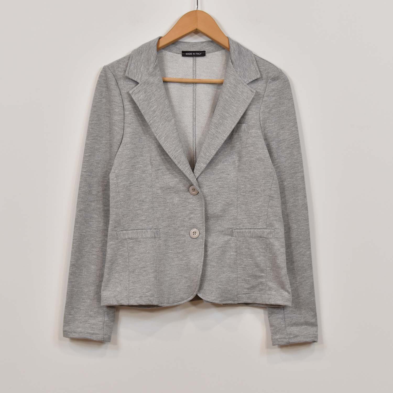 Grey fit elastic blazer