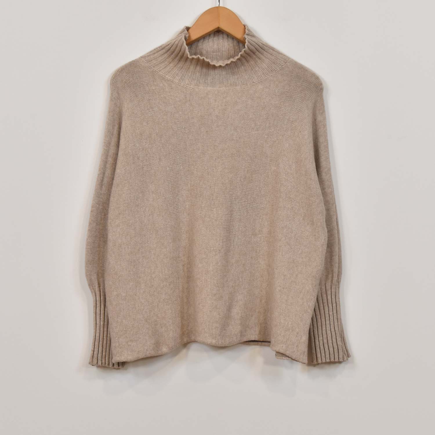 Sand halter ribbed sweater