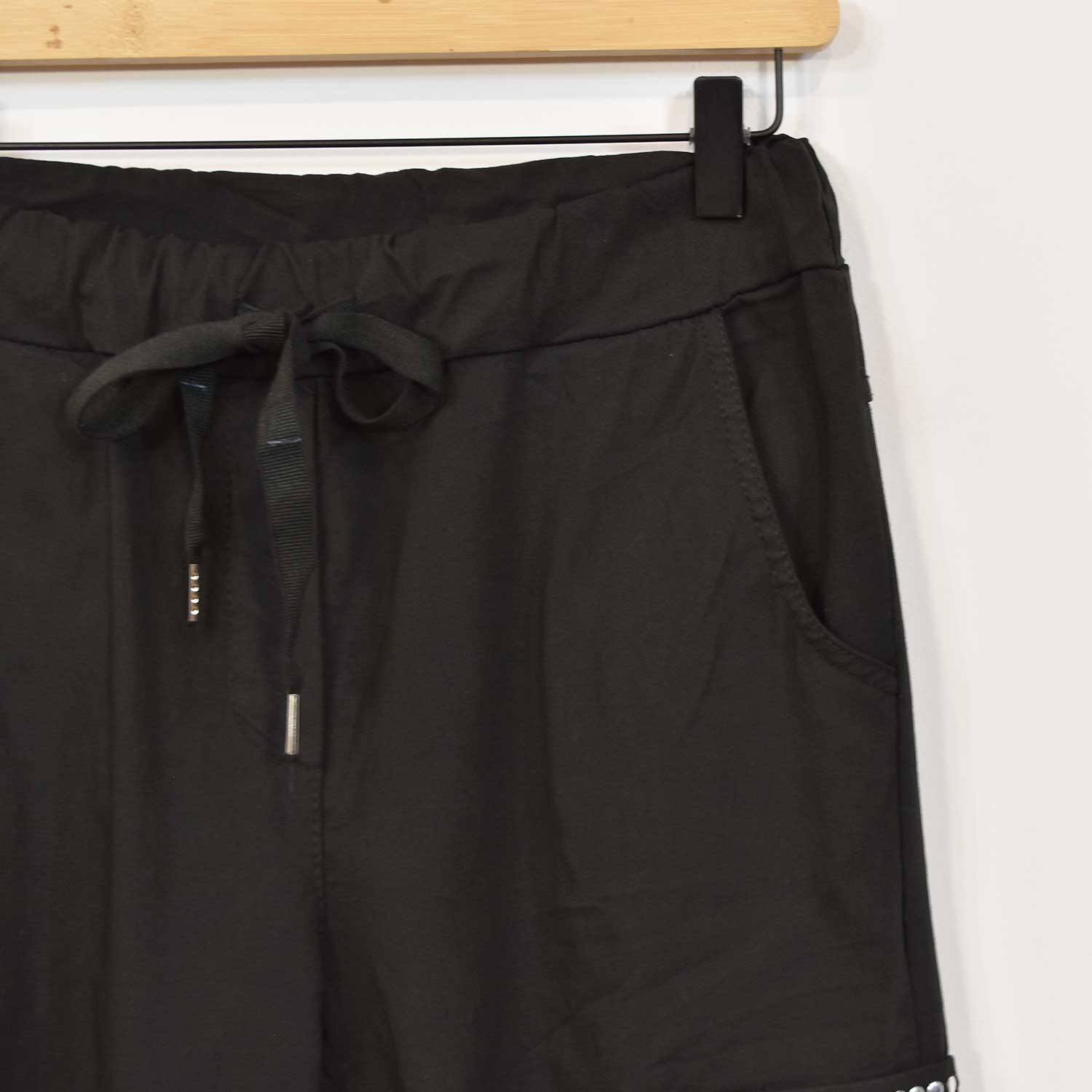 Pantalon cargo clous noir
