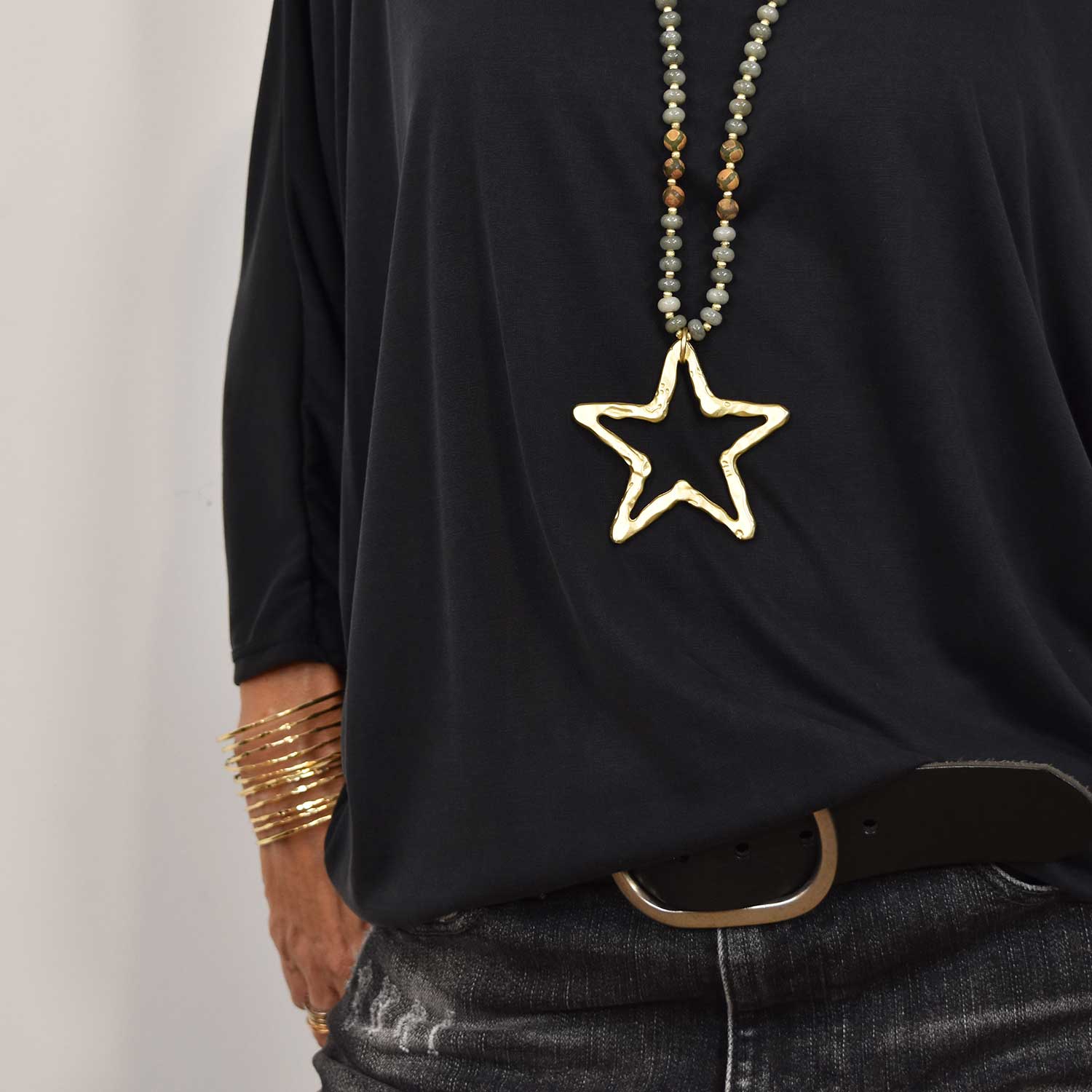 Star long necklace