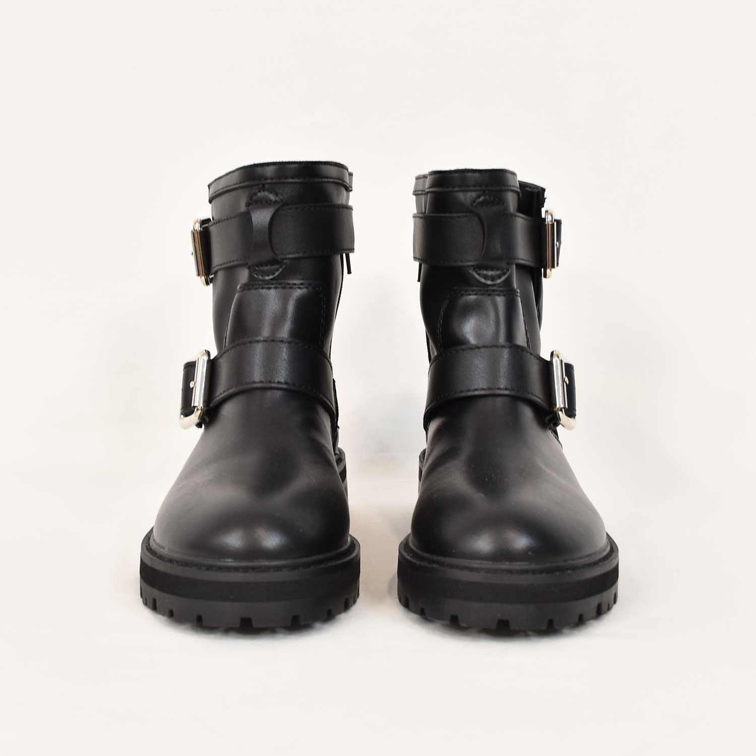 Black biker boot