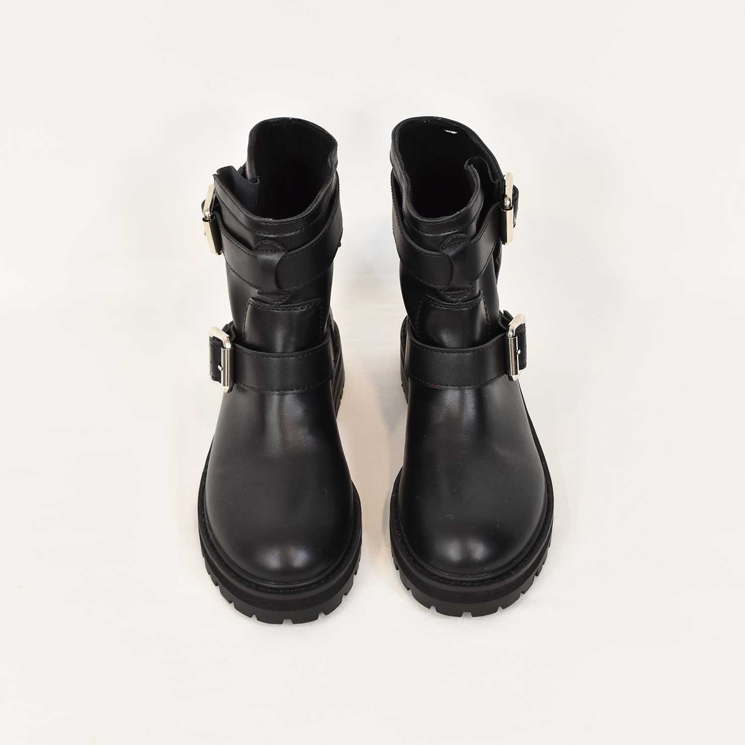 Black biker boot