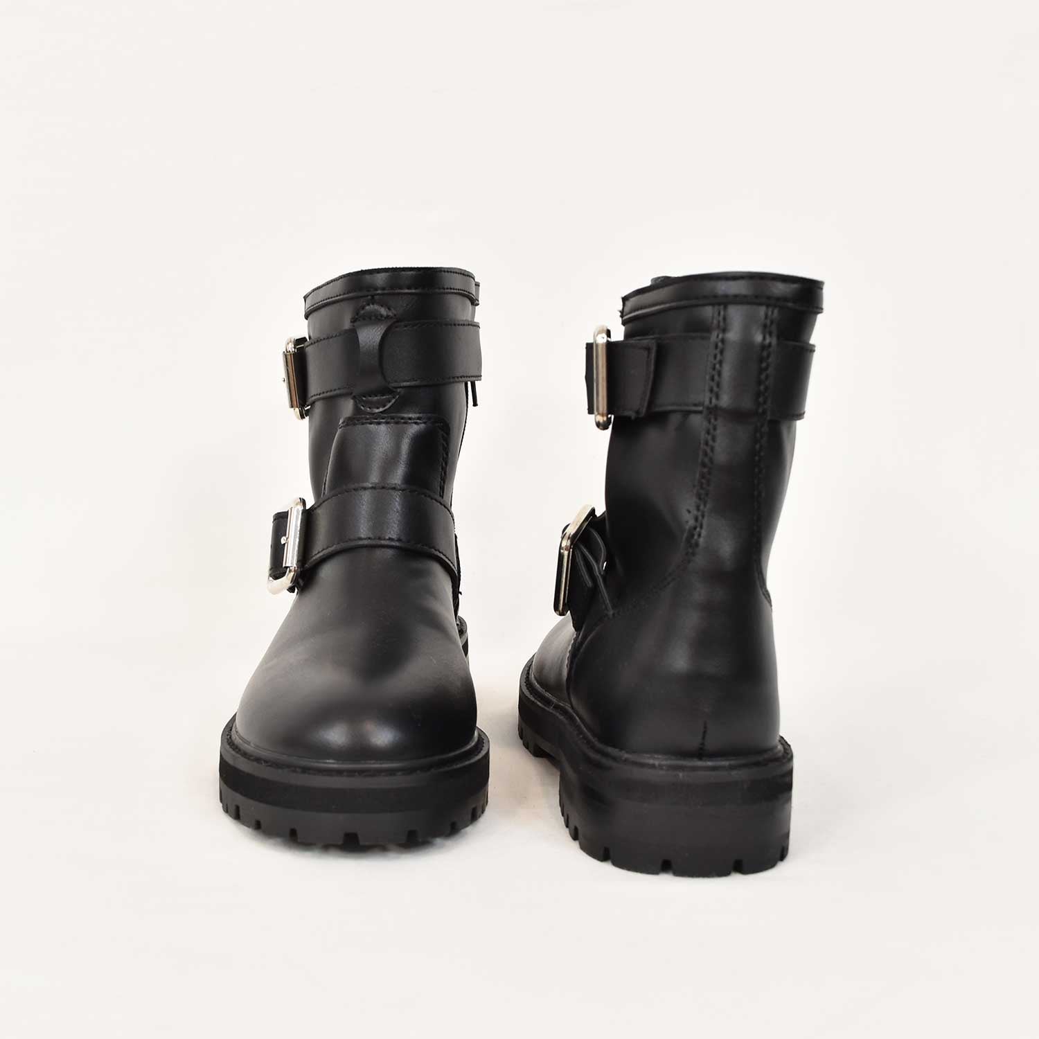 Black biker boot