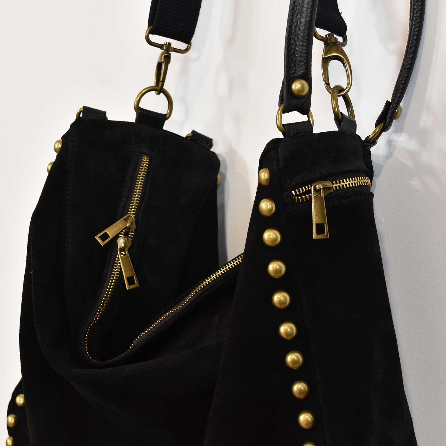 Black Studded leather bag