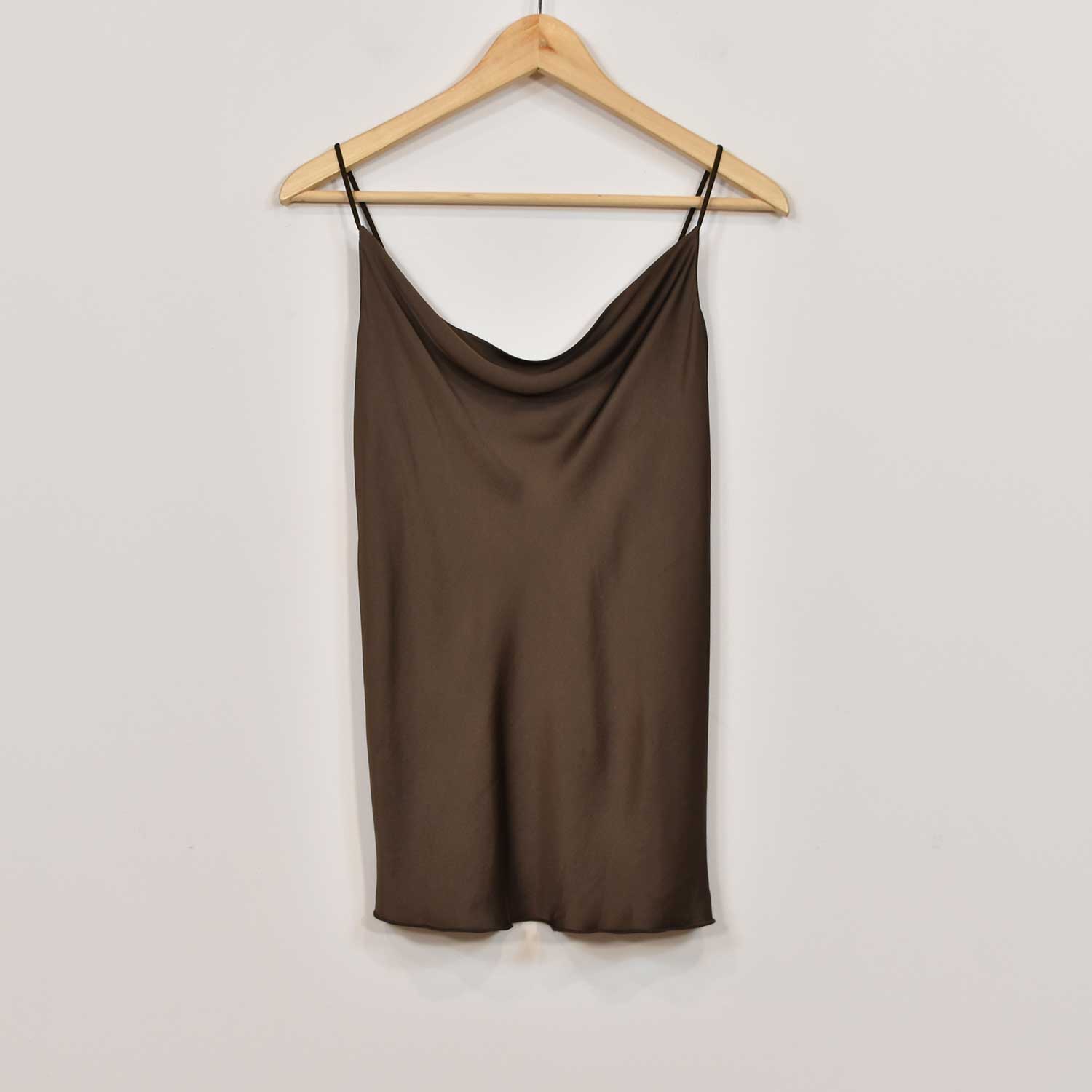 Brown fluid lingerie top