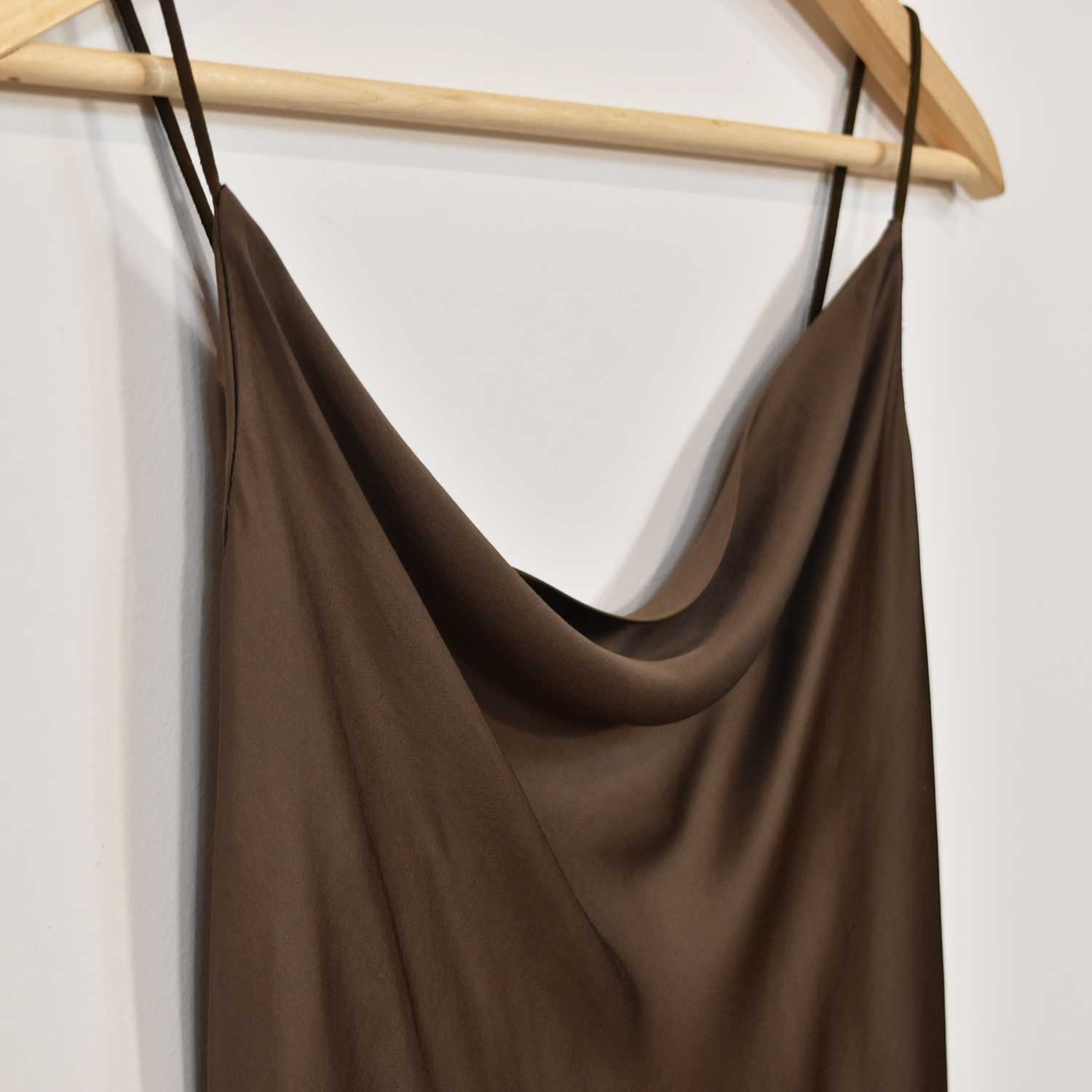 Brown fluid lingerie top