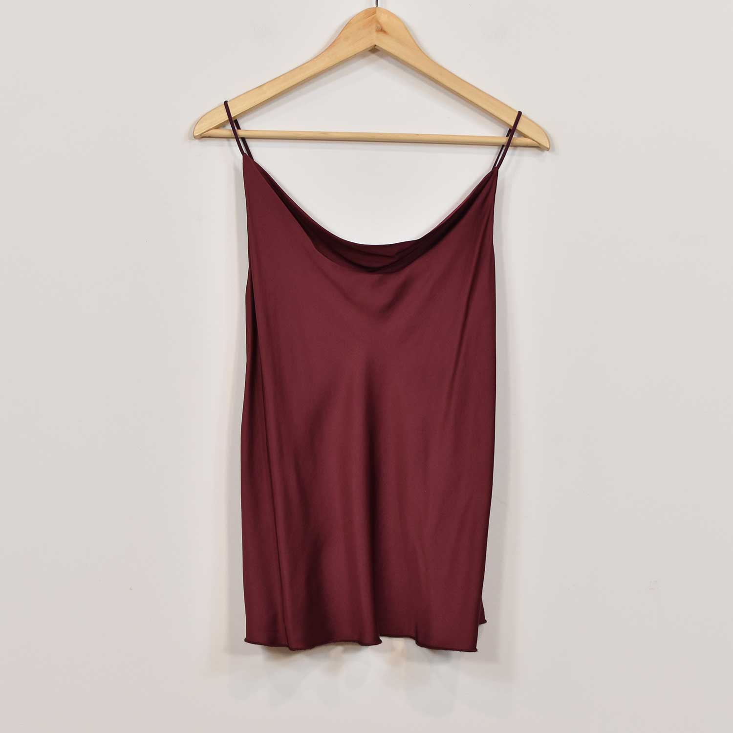 Burgundy fluid lingerie top