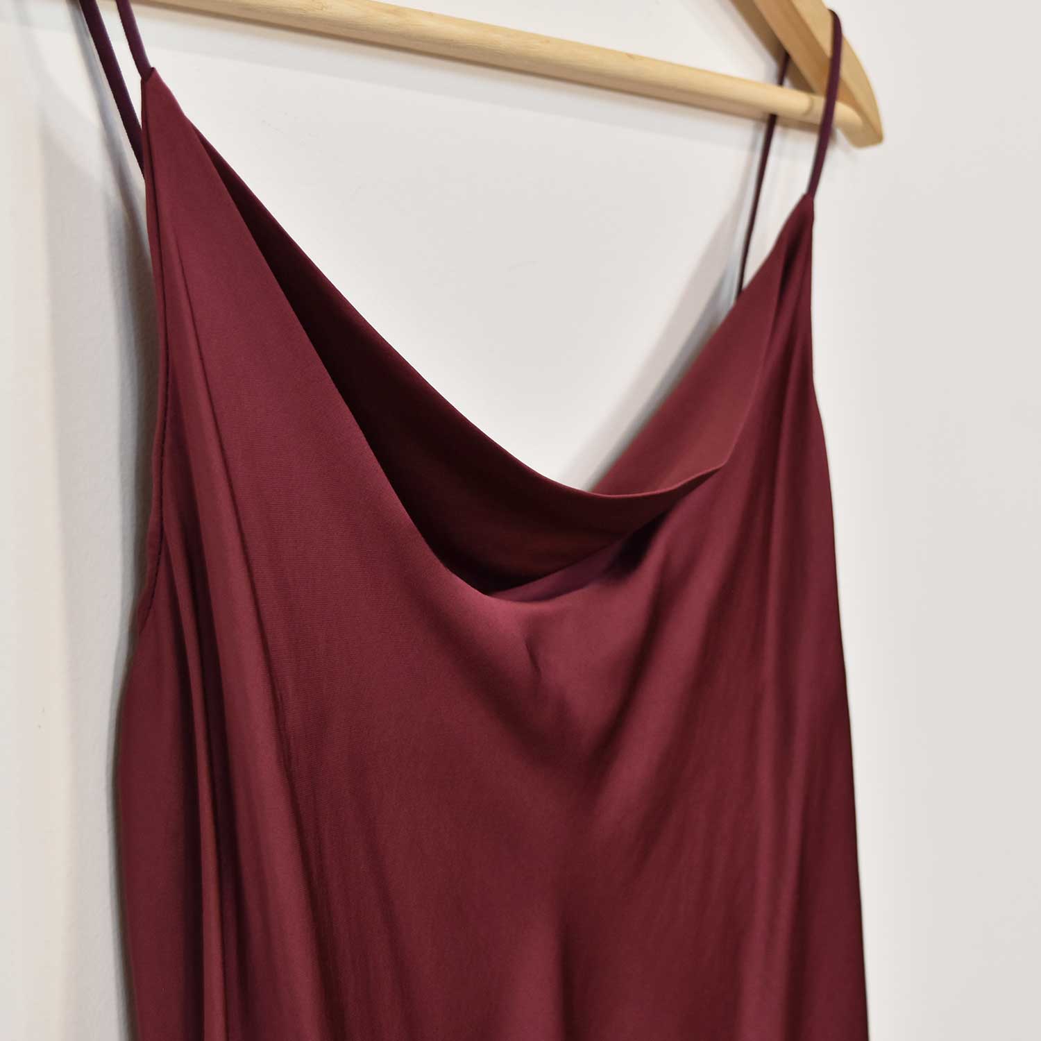 Burgundy fluid lingerie top