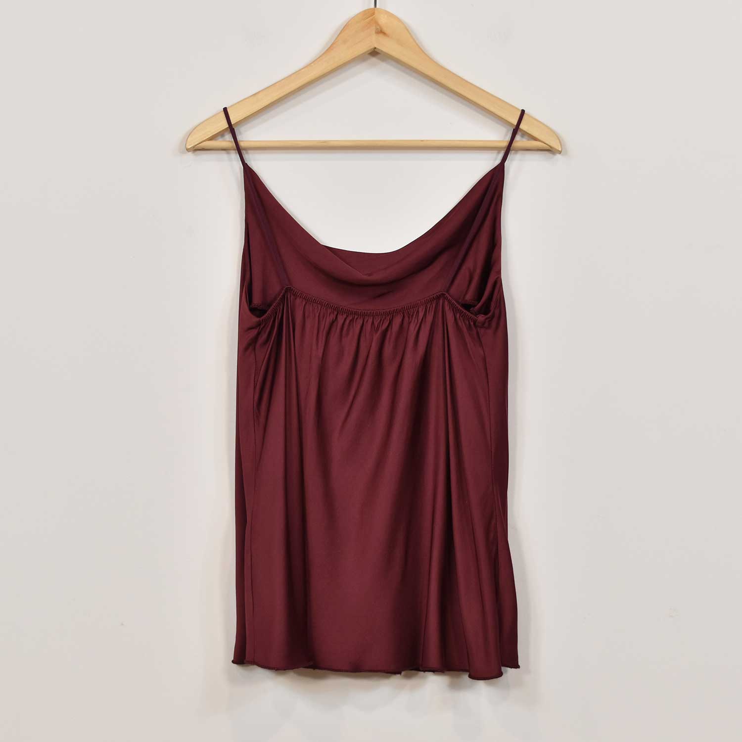 Burgundy fluid lingerie top