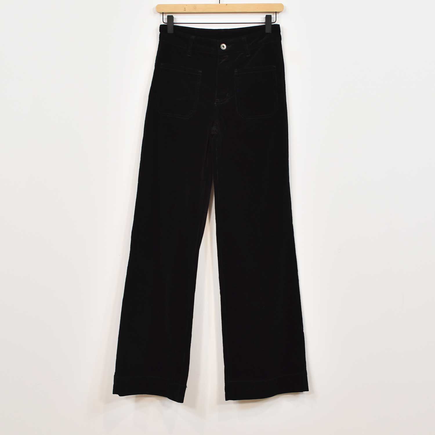 Black corduroy trousers