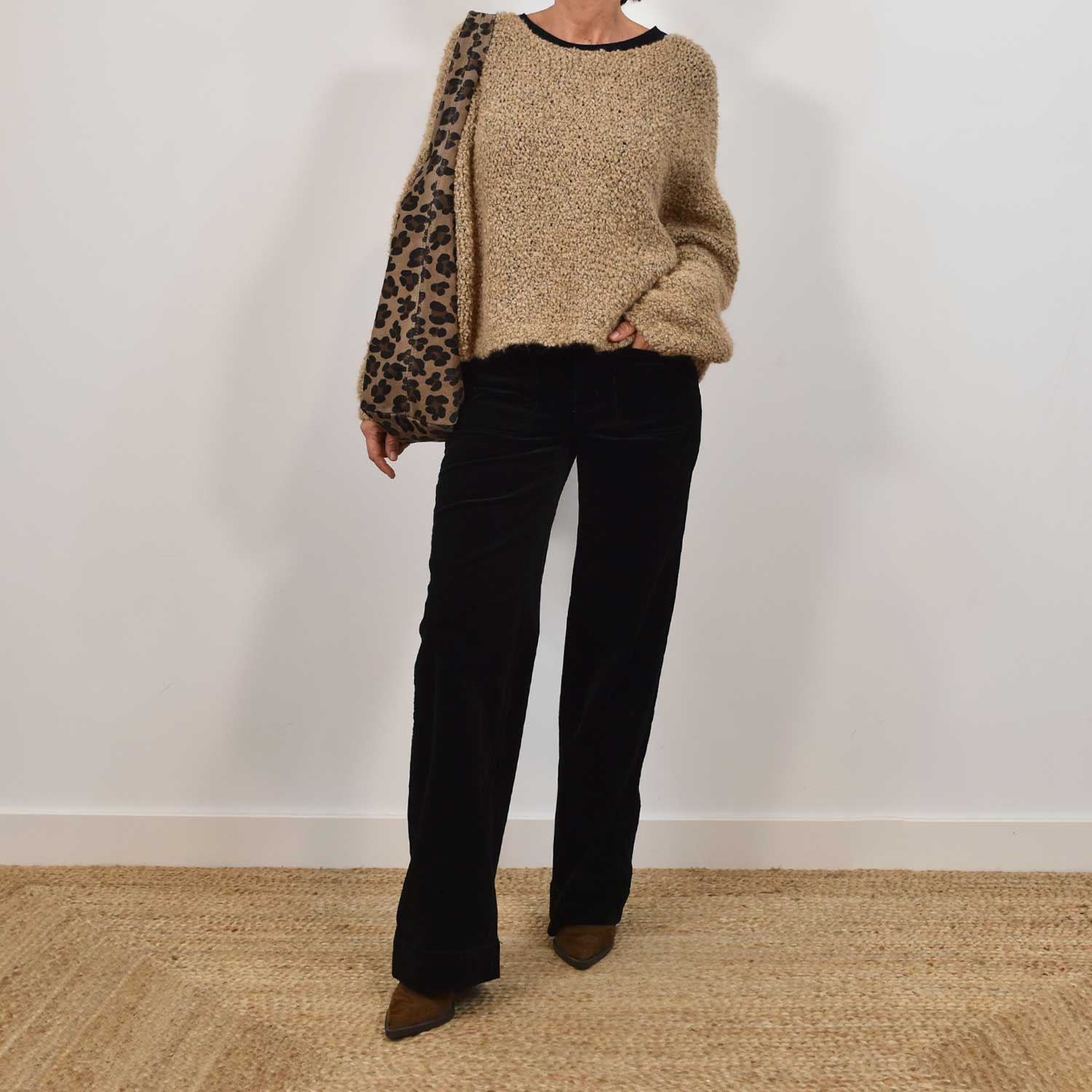 Camel lambkin sweater