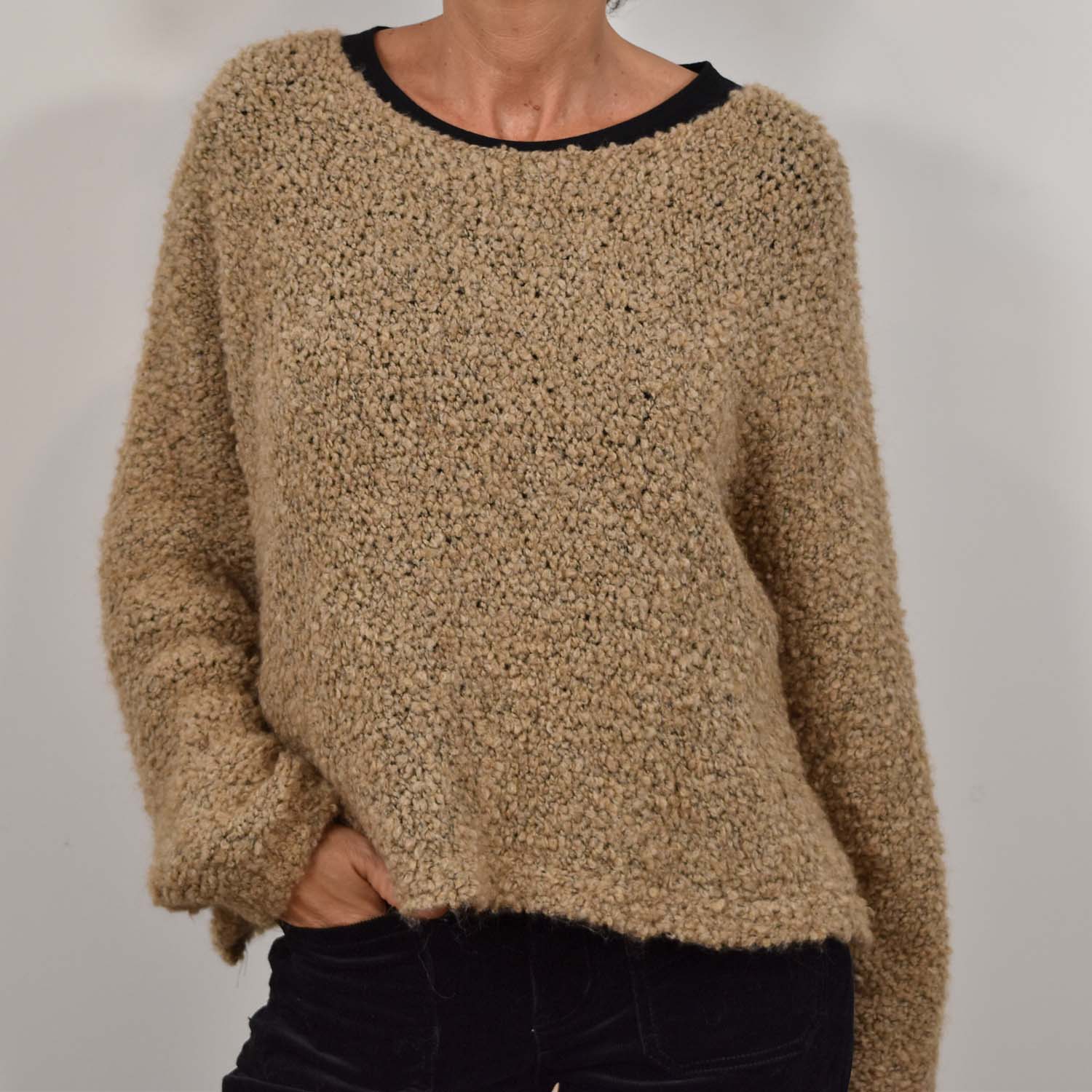 Camel lambkin sweater