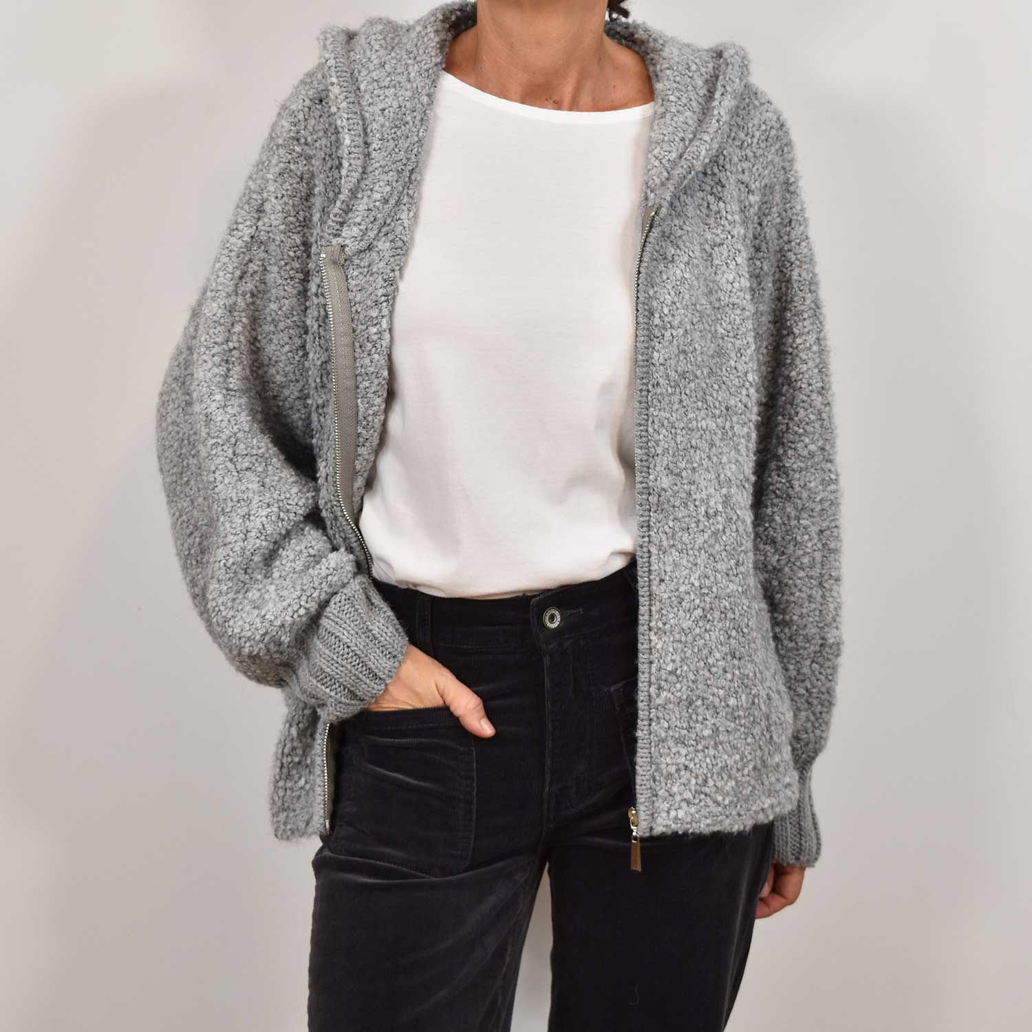 Grey lamb jacket