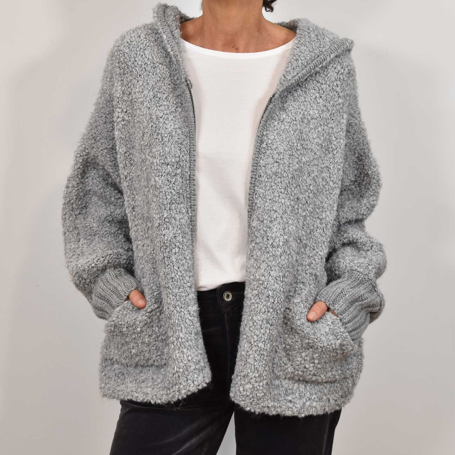 Grey lamb jacket