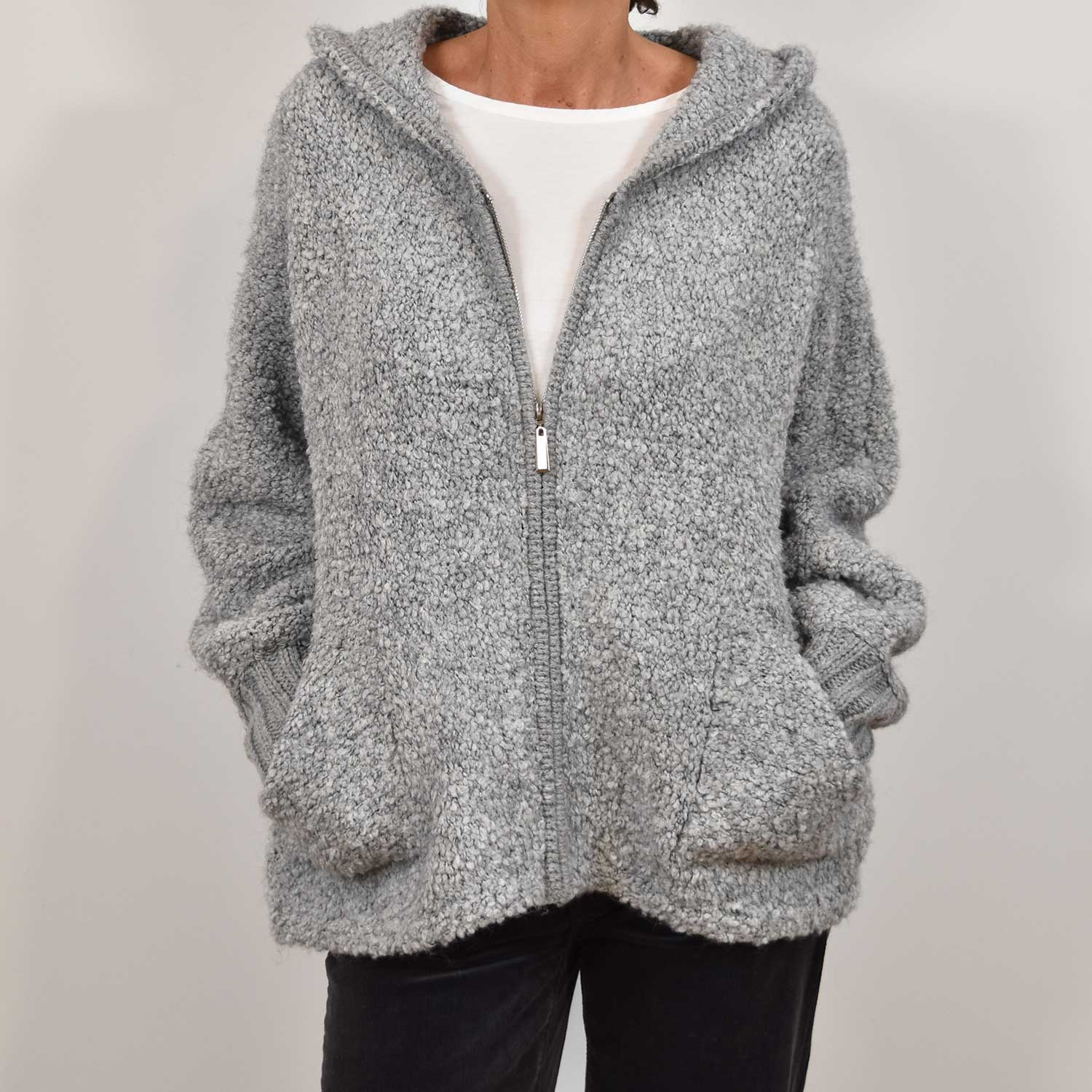 Grey lamb jacket