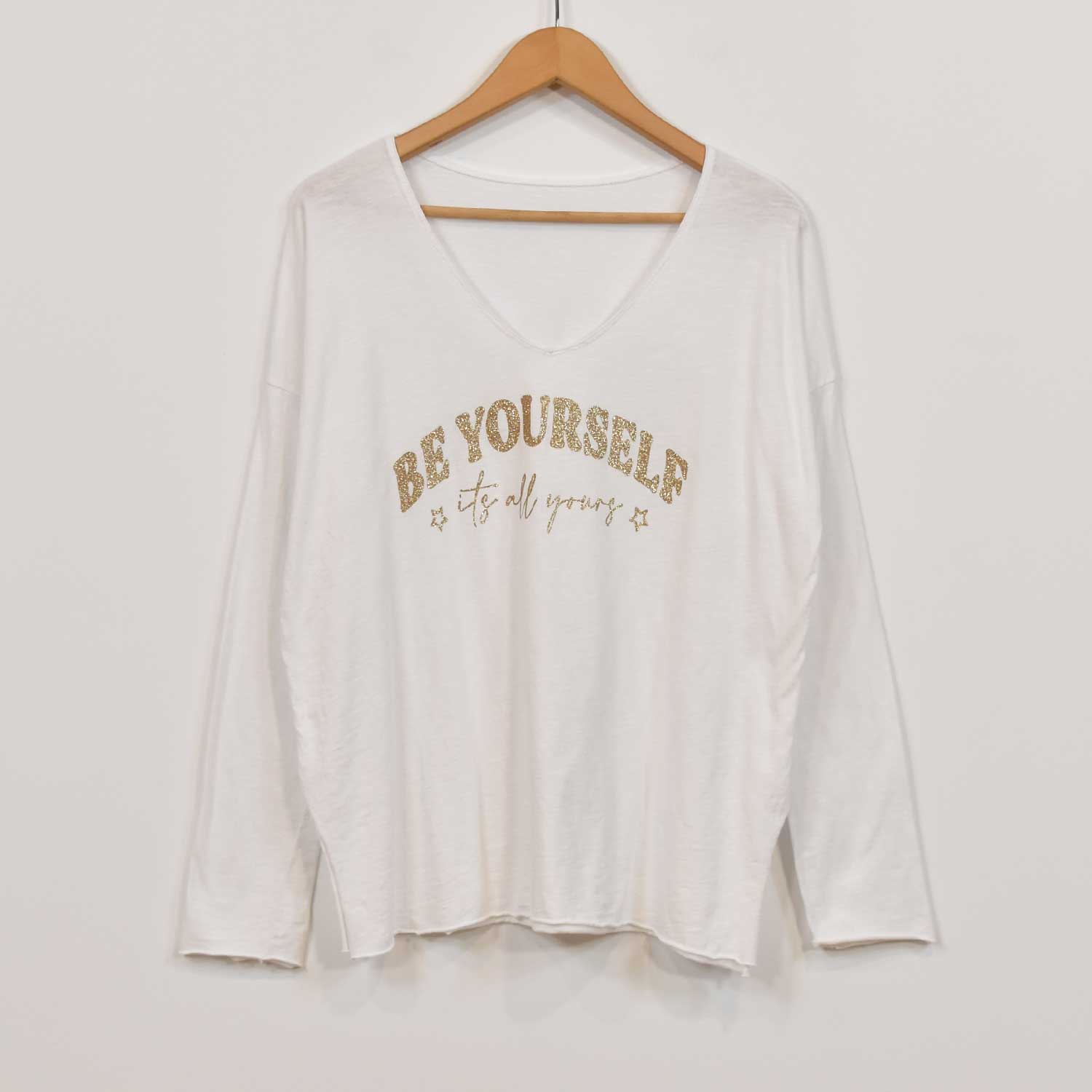 Camiseta 'Be Yourself' blanca