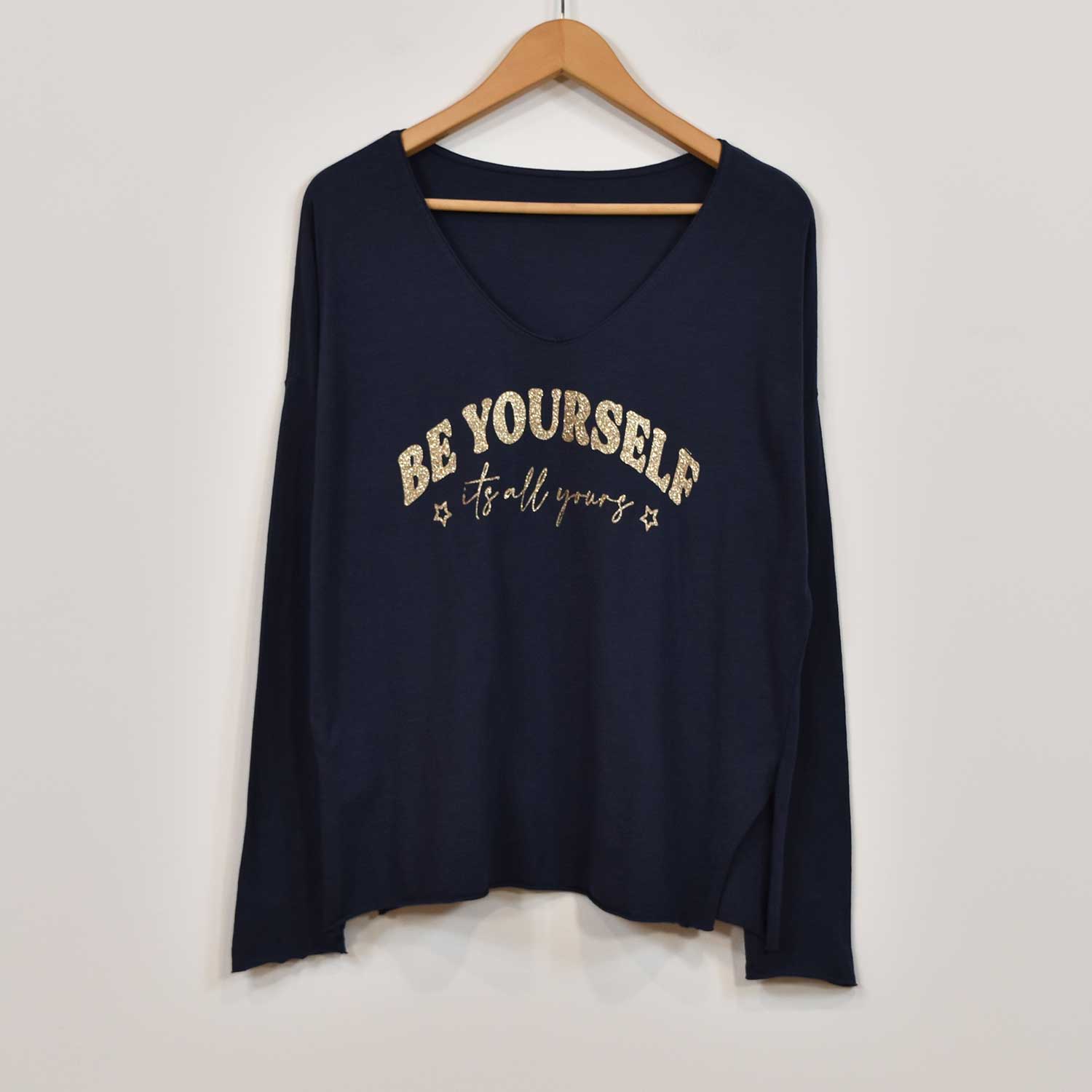 Camiseta 'Be Yourself' marino
