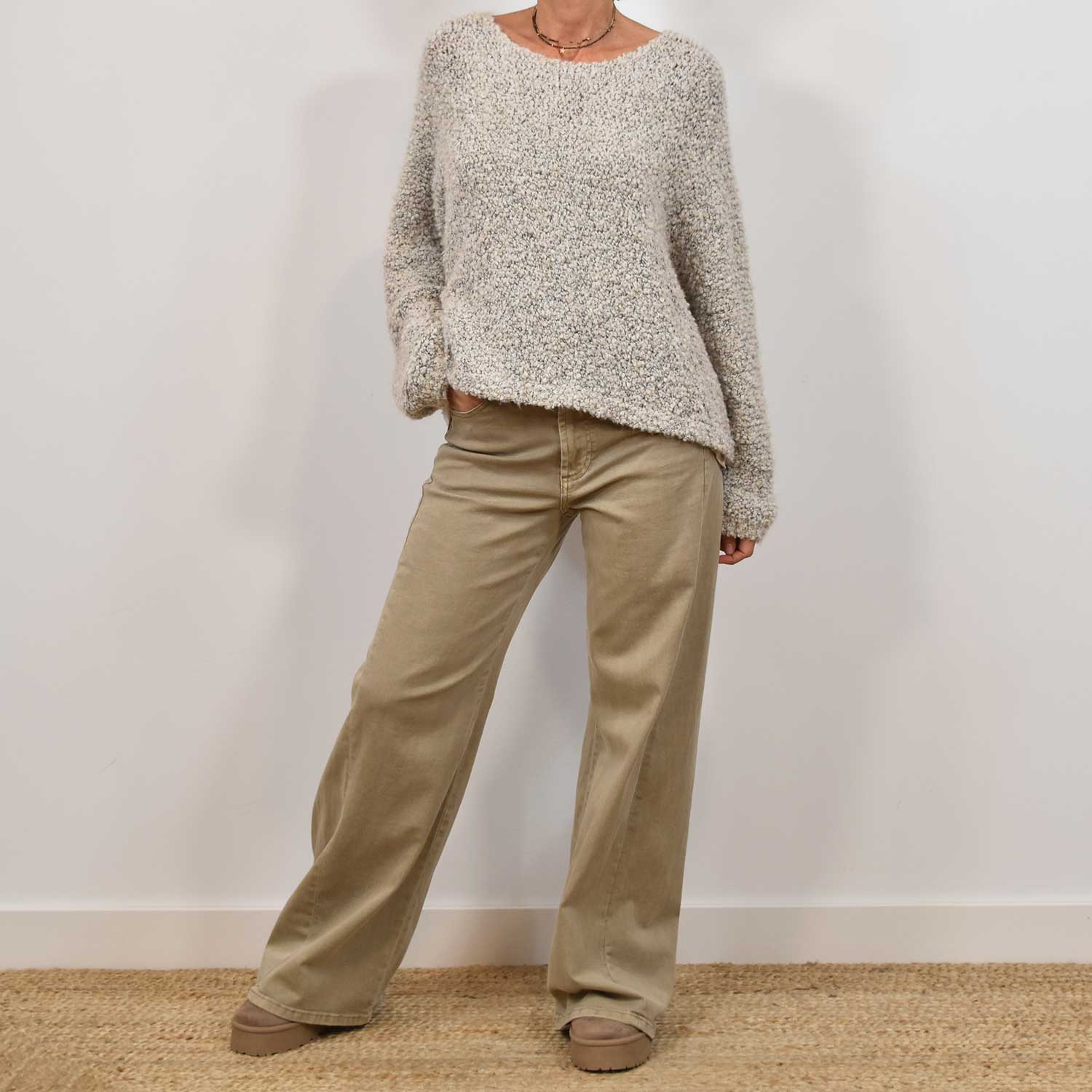 beige lambkin sweater