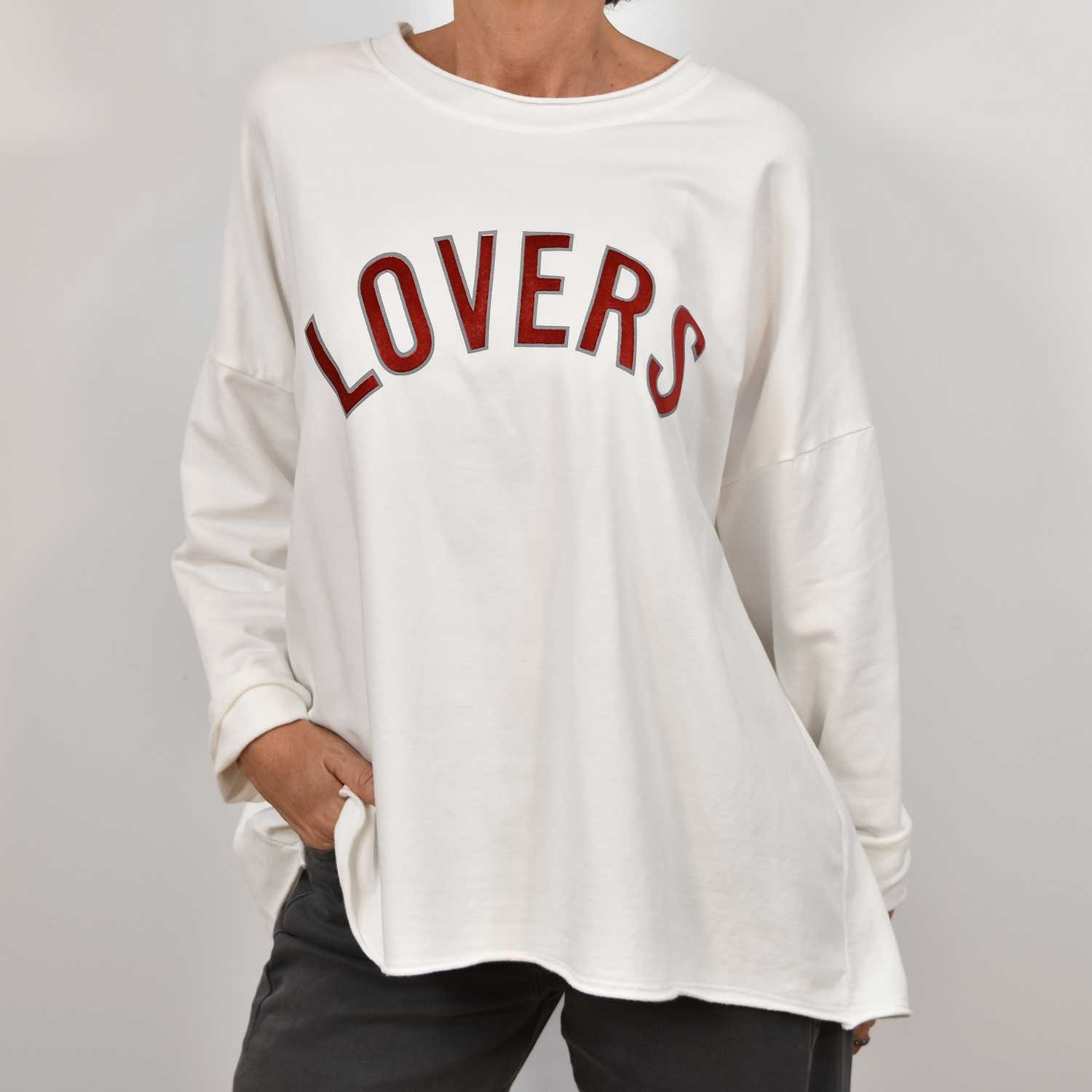 Sudadera Lovers blanca