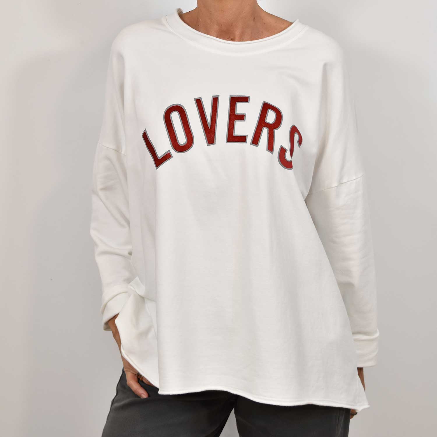 Sweatshirt Lovers blanc