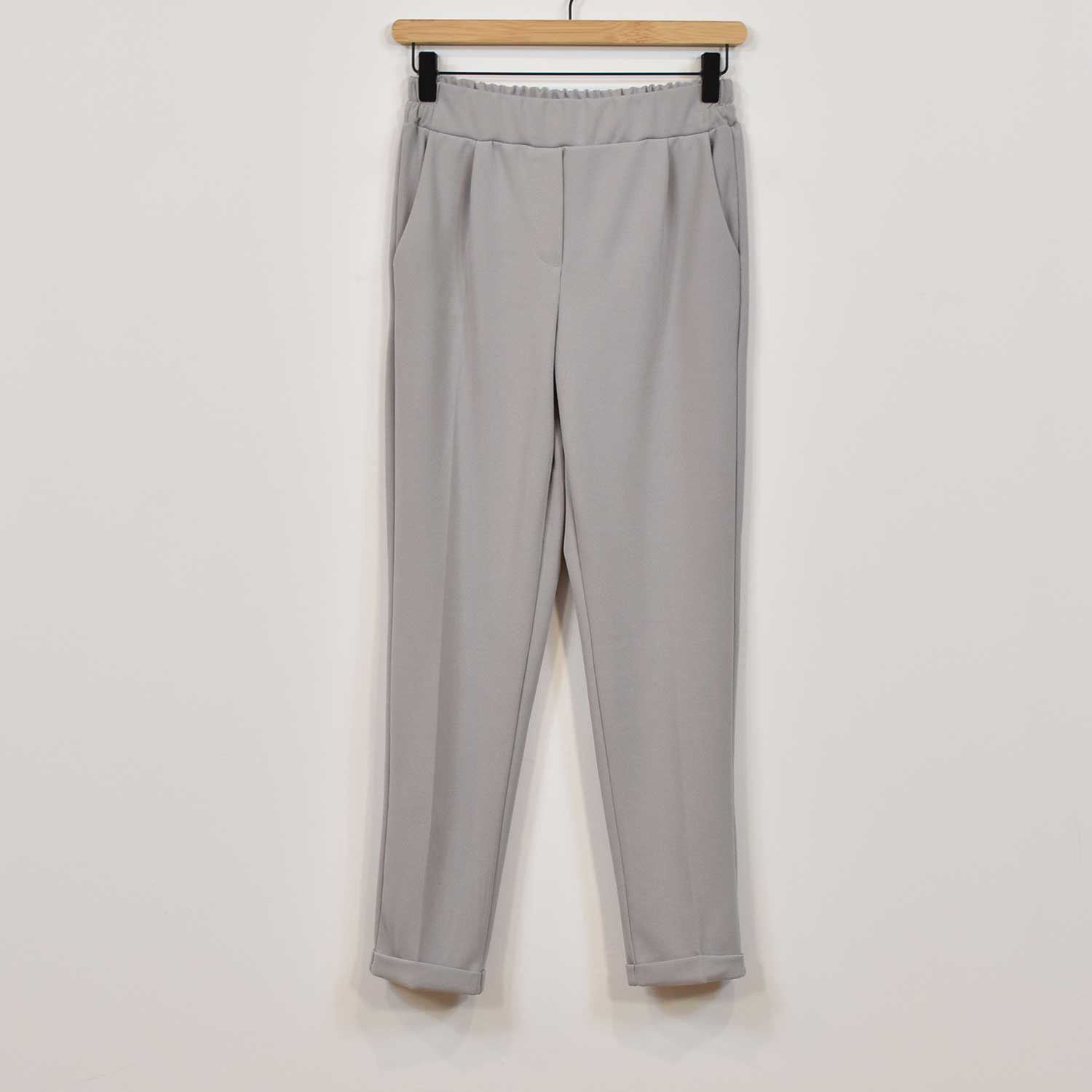Grey fluid pockets trousers 