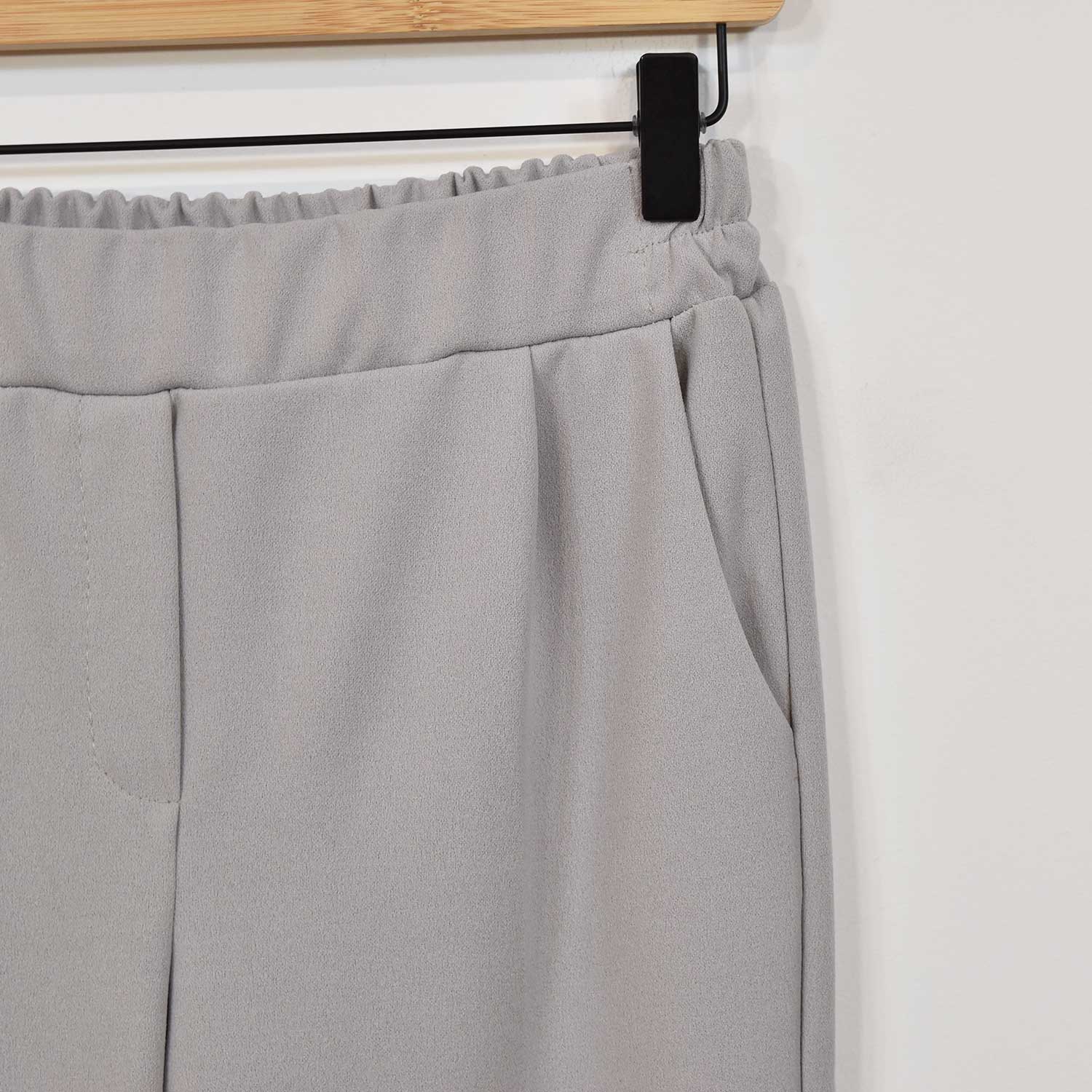 Pantalon fluide à poches gris