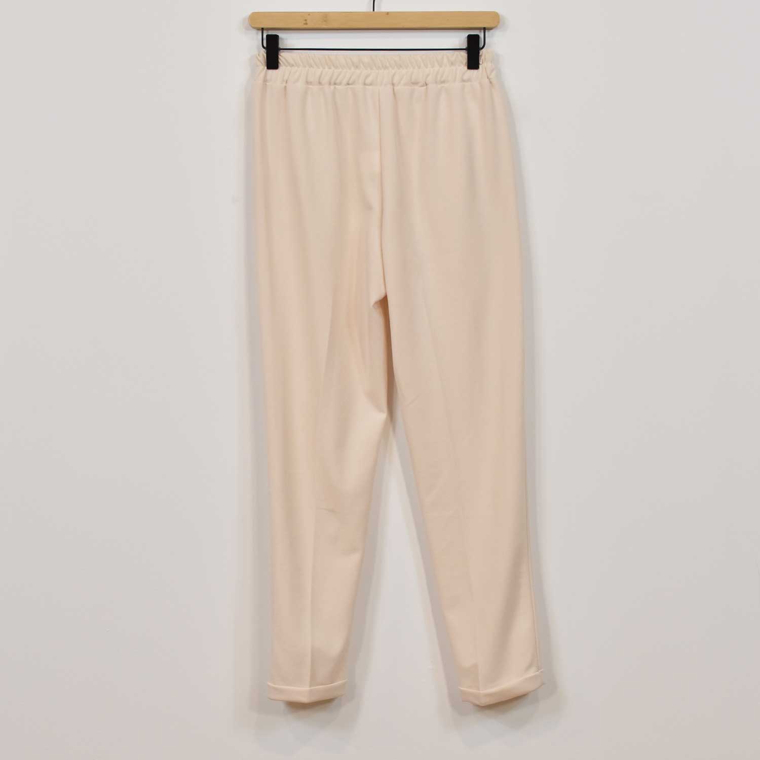 White fluid pockets trousers 