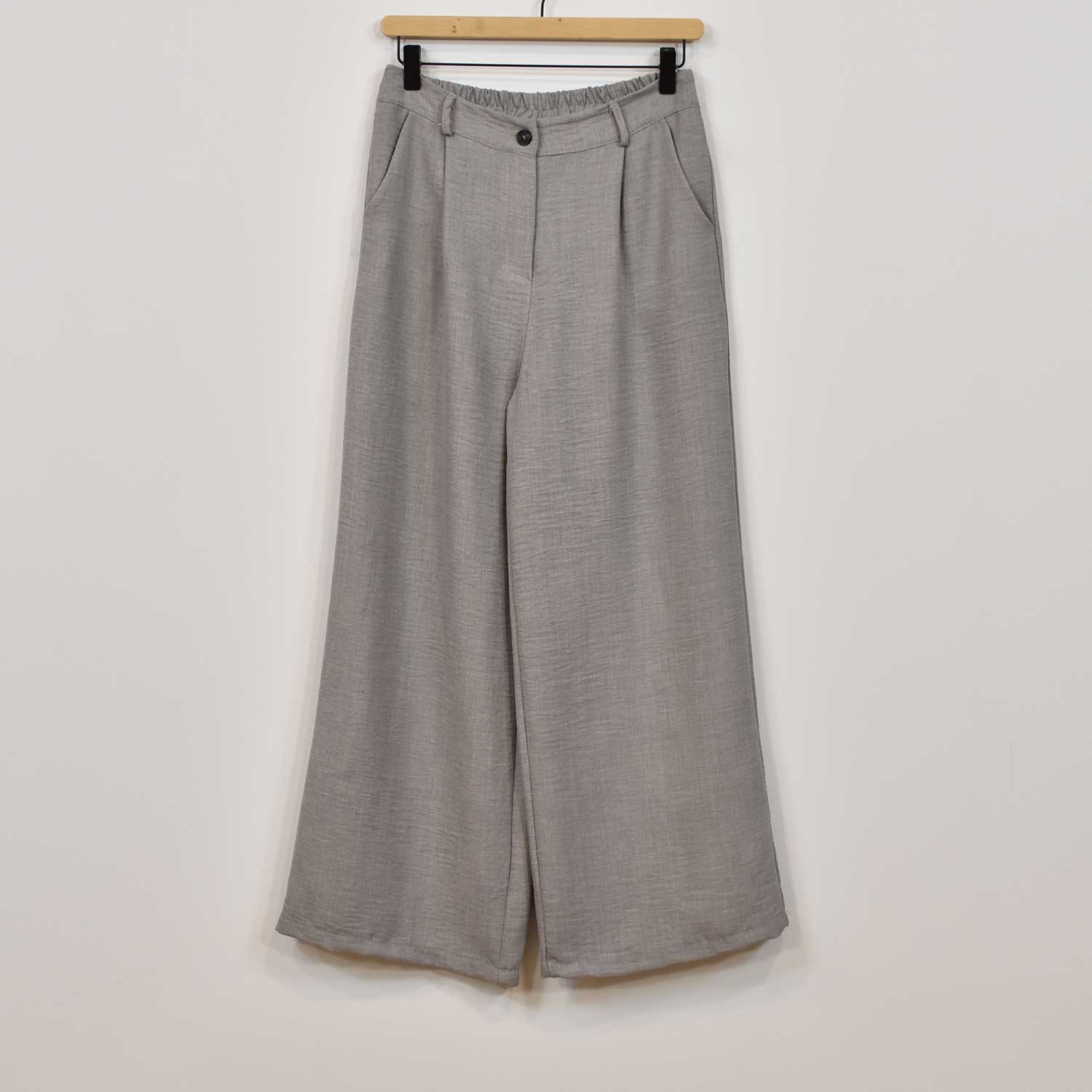Pantalon large gris