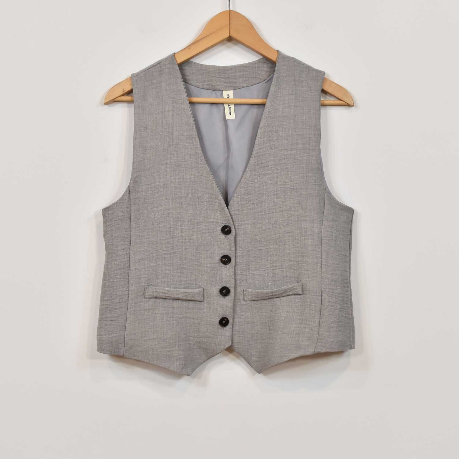 Grey plain vest
