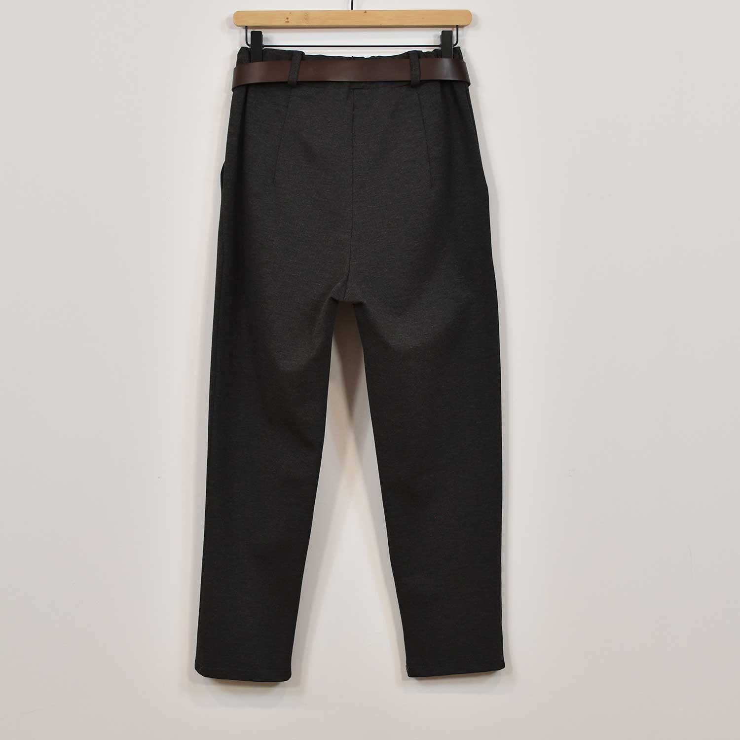 Pantalon élastiquée ceinture gris