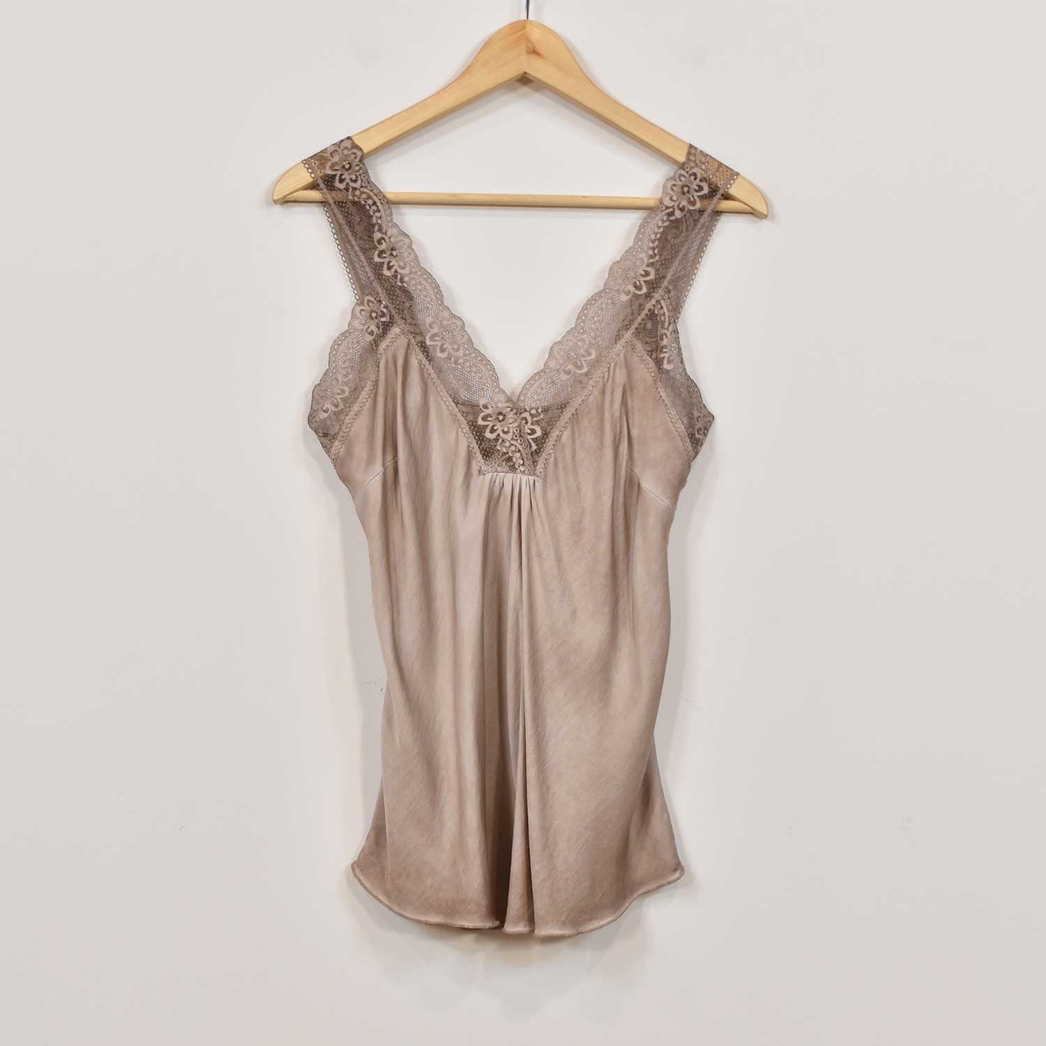 Taupe lace lingerie top