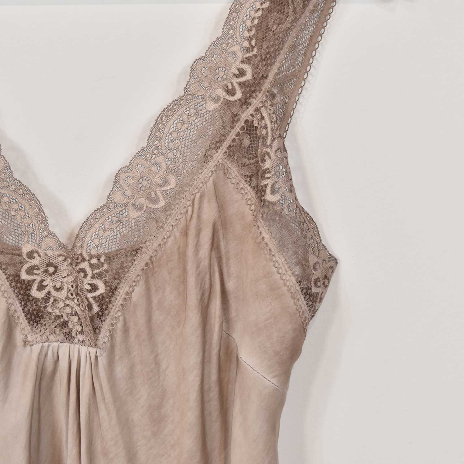 Taupe lace lingerie top