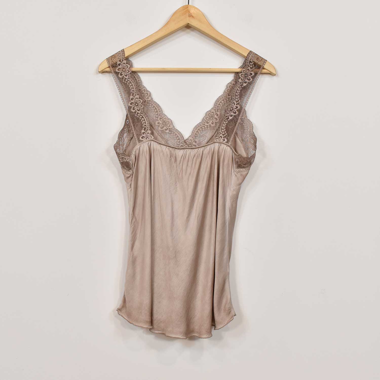 Taupe lace lingerie top