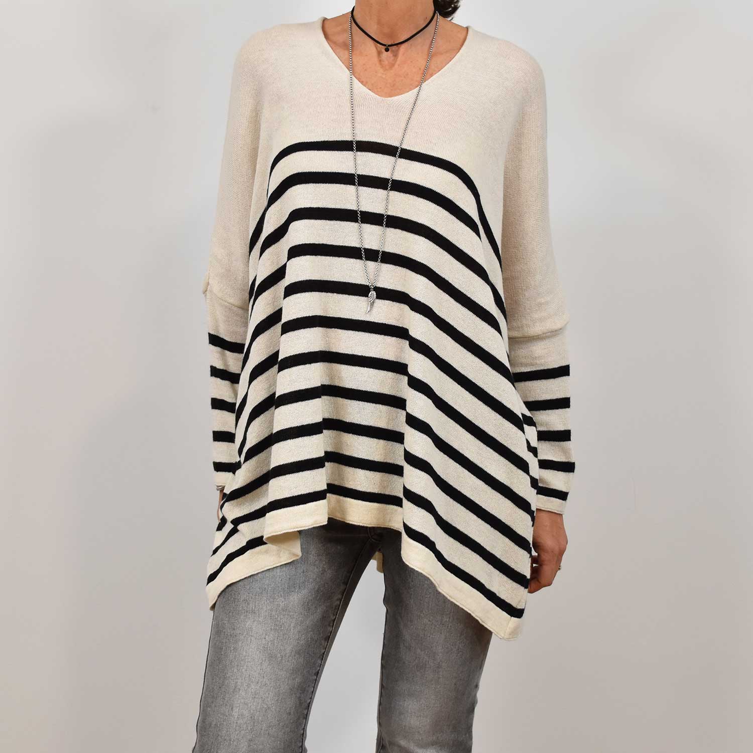 Striped oversize sweater