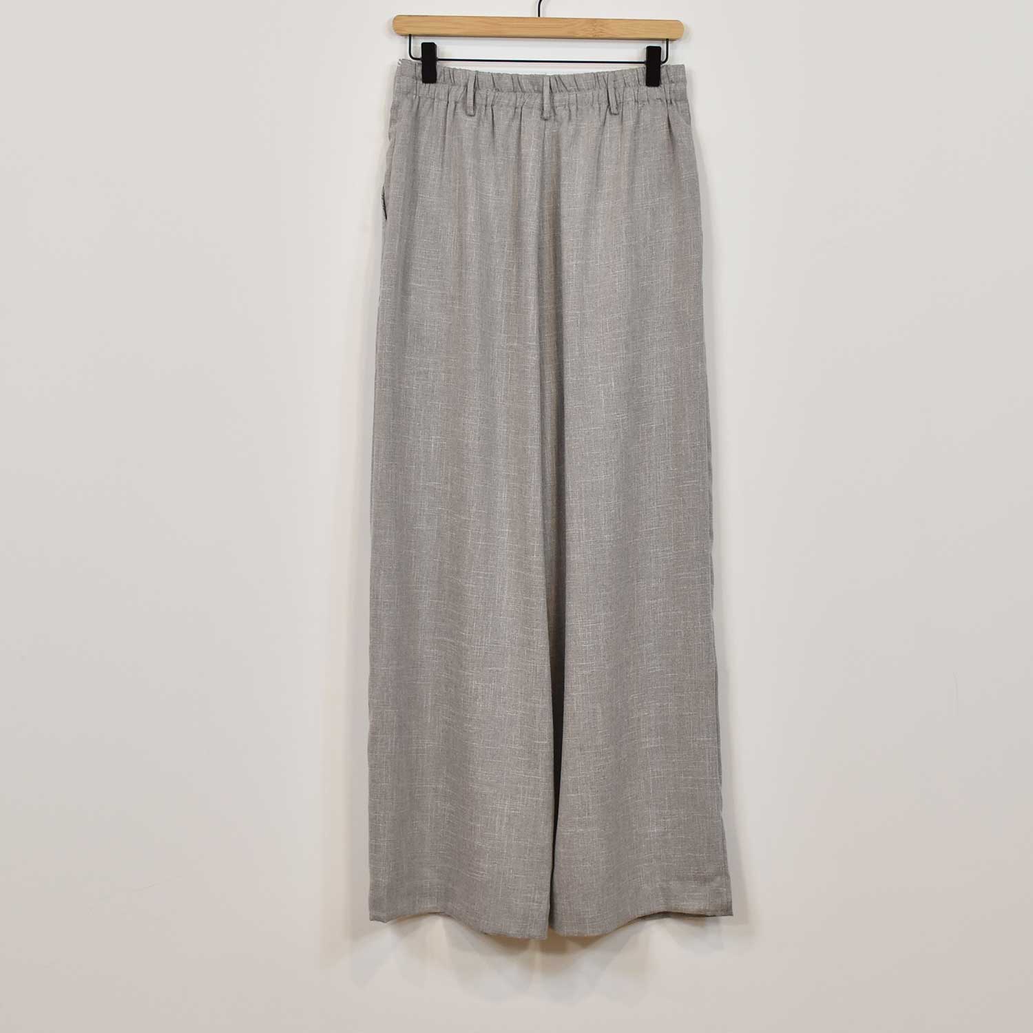 Pantalon large gris à pinces