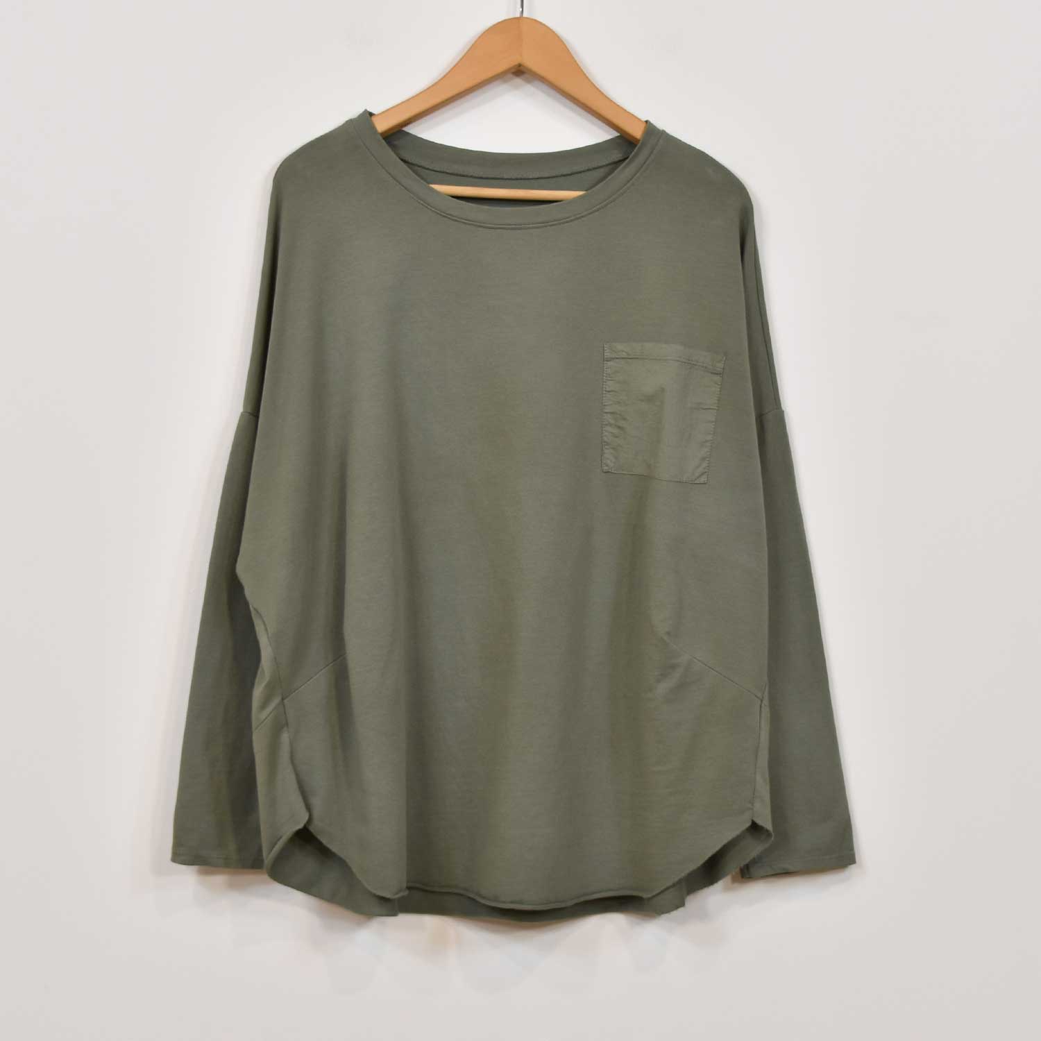 Green thin POCKET SWEATSHIRT
