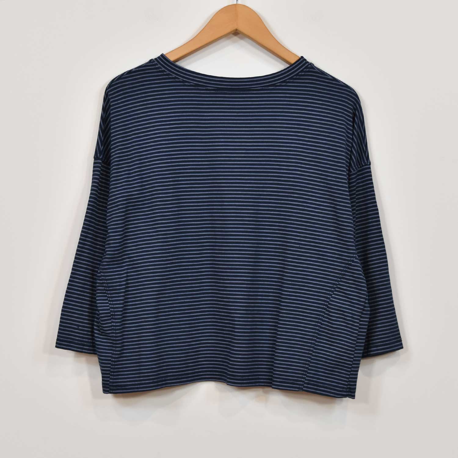 Blue cotton stripes t-shirt
