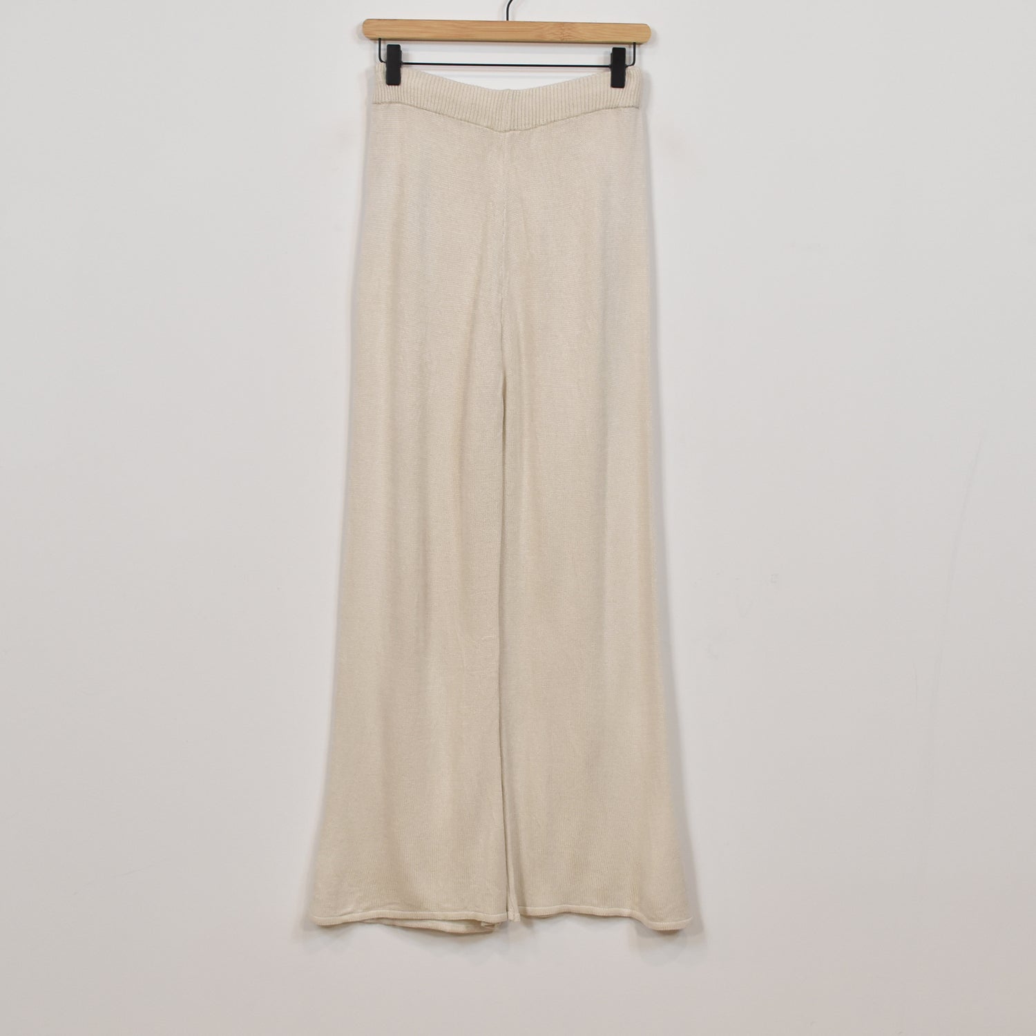 Pantalon en maille fine beige
