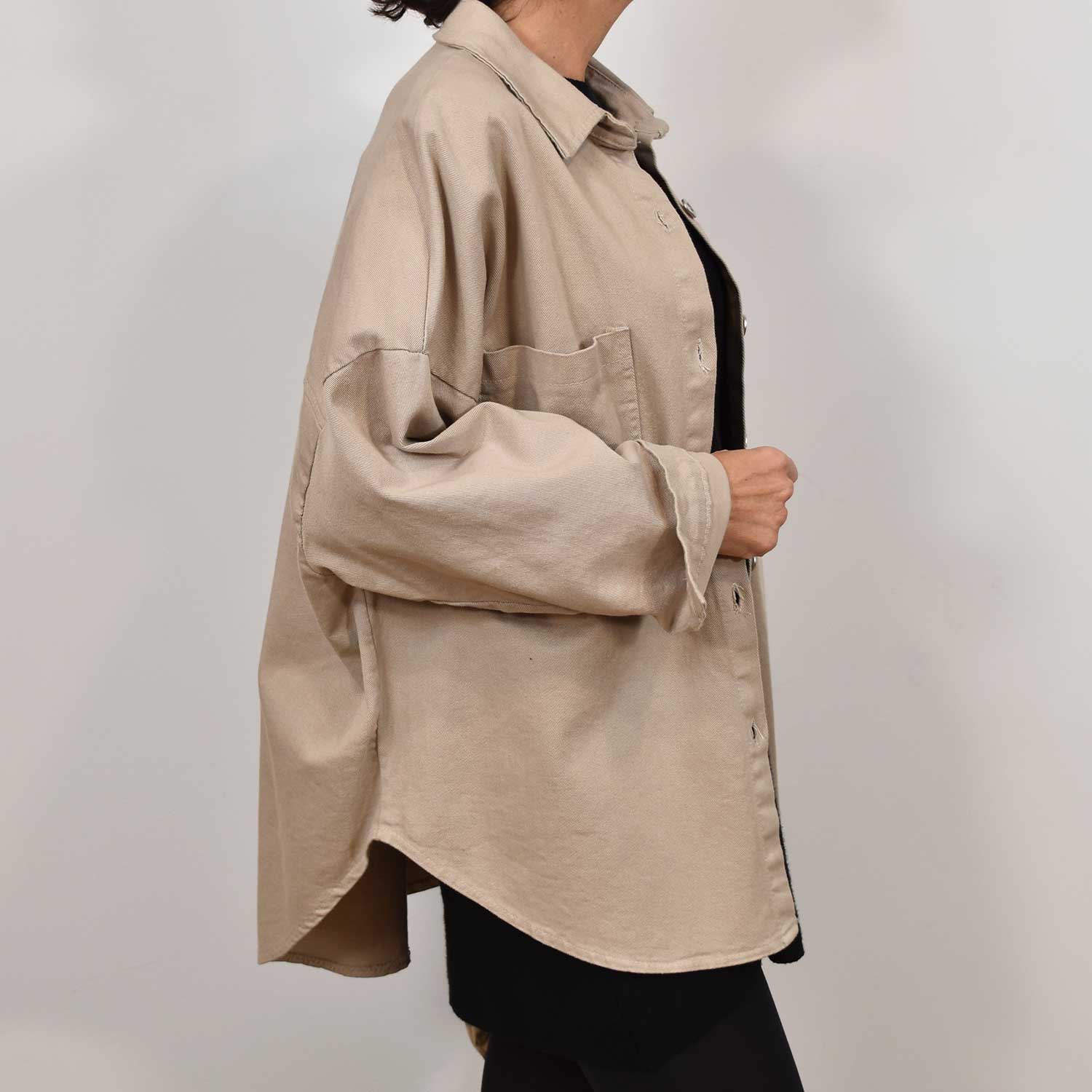 Sobrecamisa beige