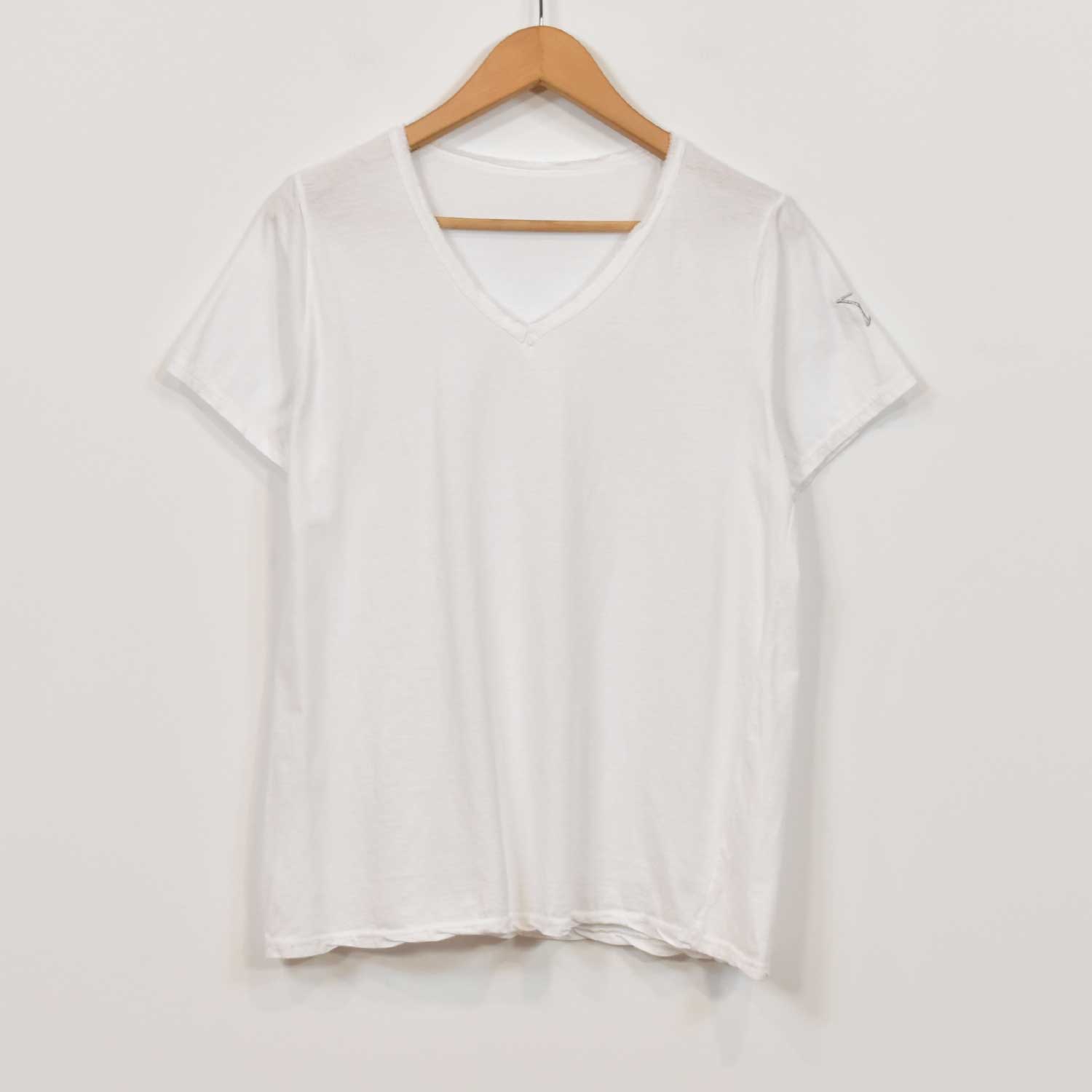 T-shirt étoilé blanc argente a manches
